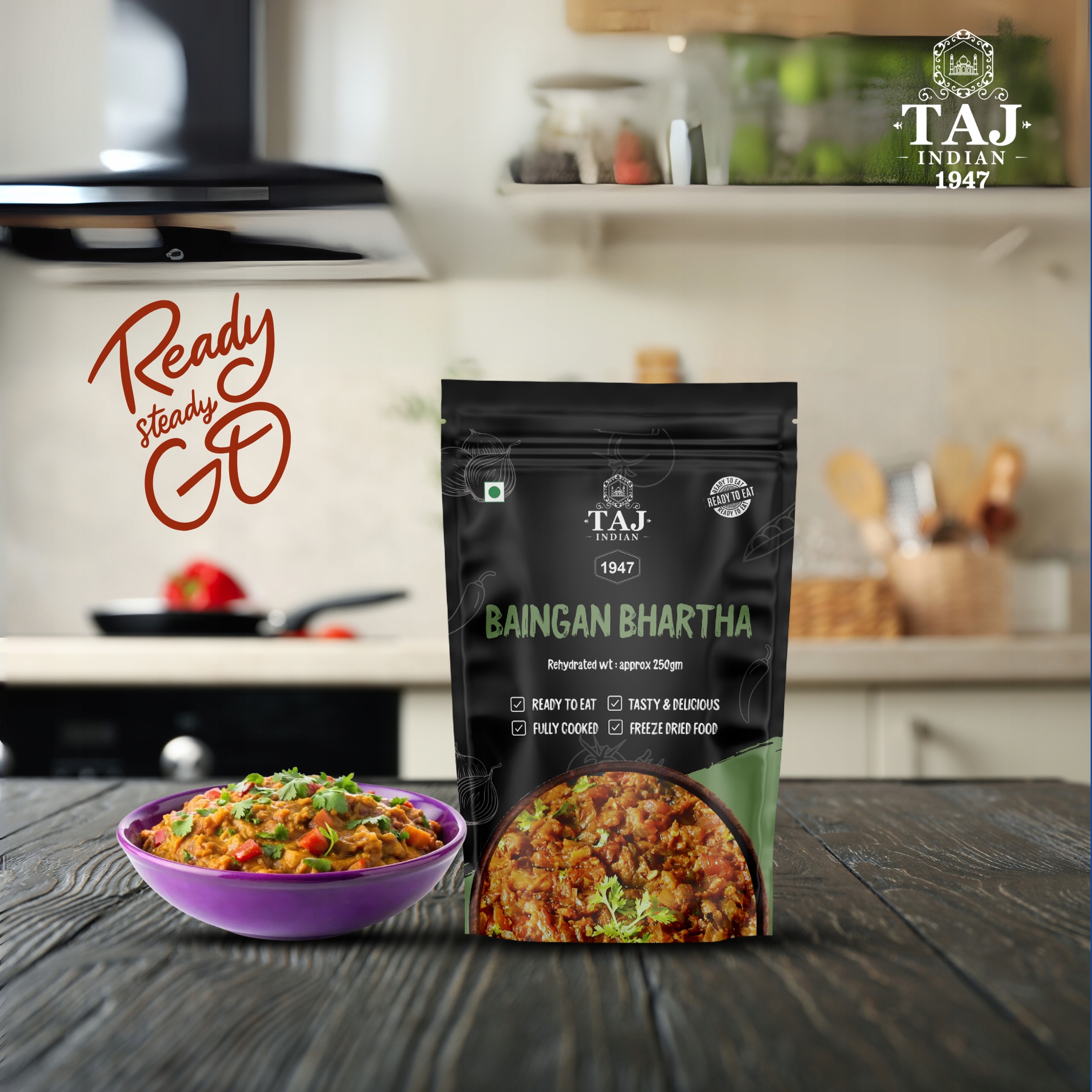 TAJ INDIAN 1947 BAINGAN BHARTA 250G EAN (GTIN) 5906508720165