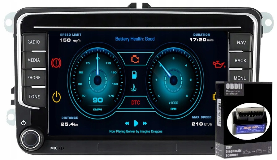 RADIO GPS ANDROID VW TIGUAN TOURAN POLO PASSAT B6 B7 GOLF PLUS CADDY 2/32GB Marka Projack