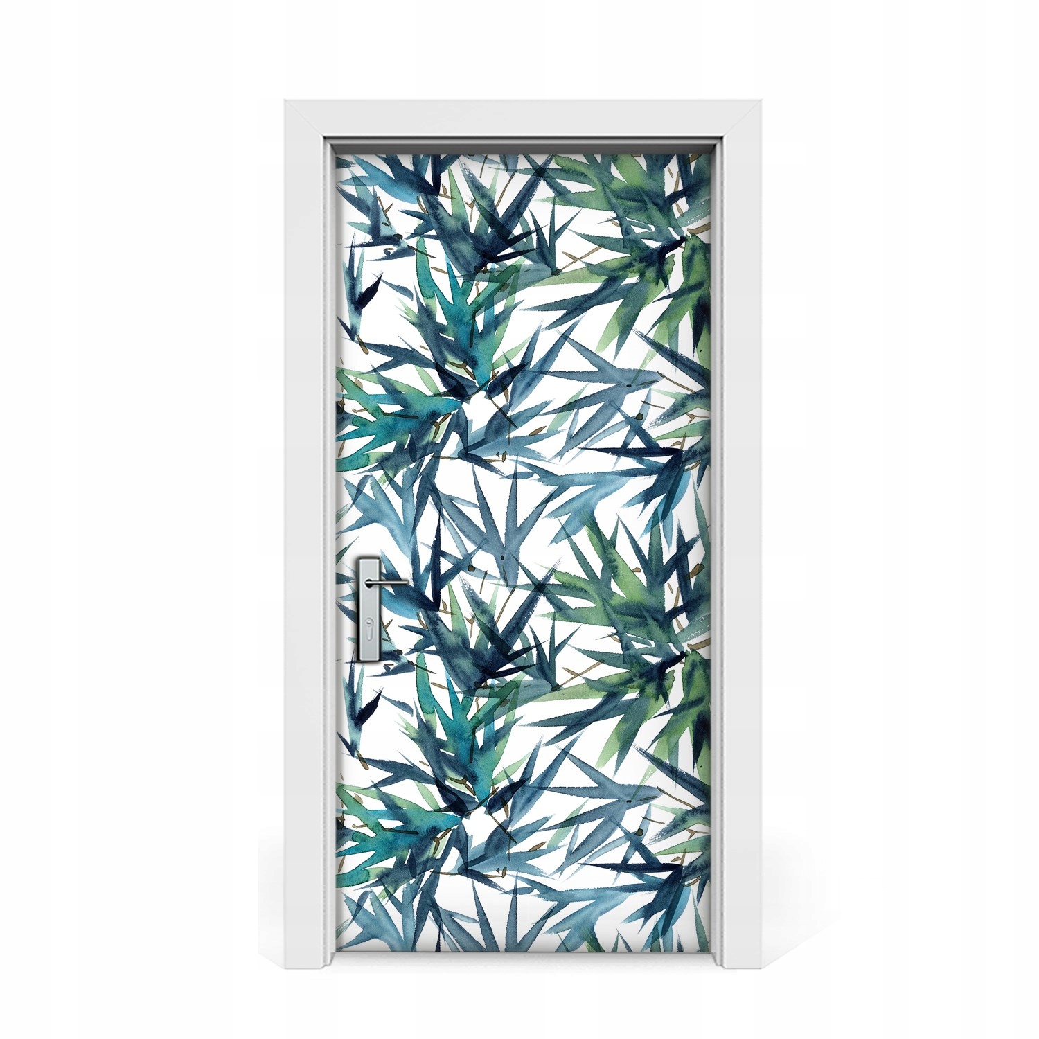 

Naklejka na drzwi okleina Liście Akwarele 95x205