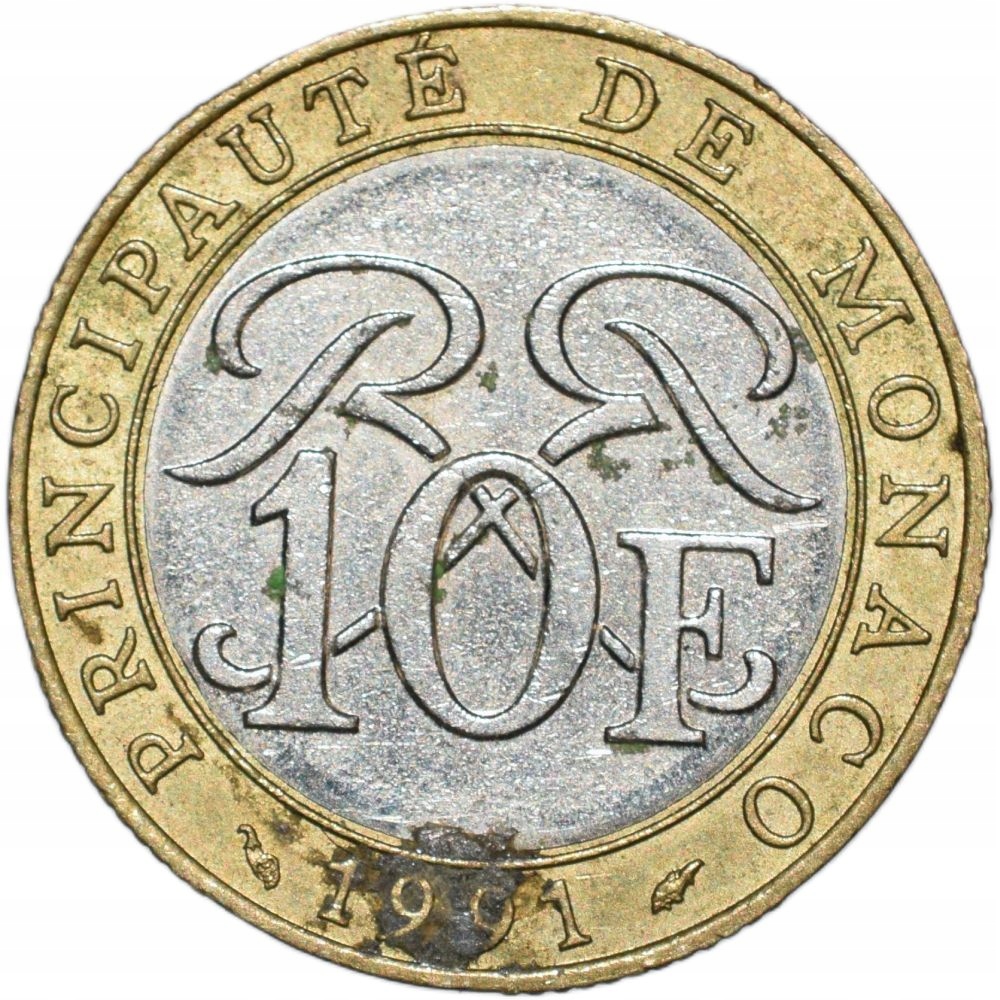 Monako 10 franków 1991