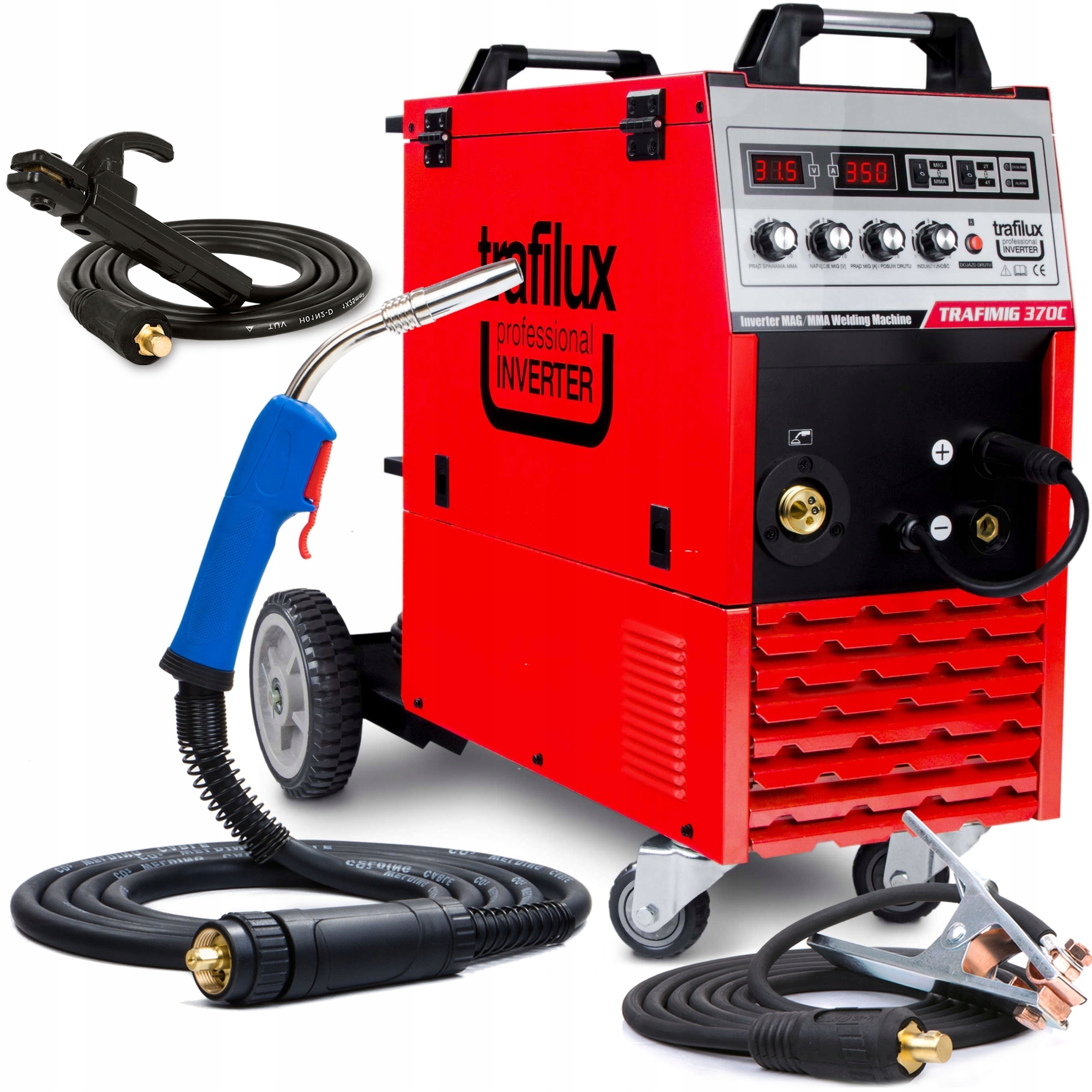Svářečka Migomat Trafilux Trafimig 370C Mma 400V 350A 4X4 Hliníková Sada