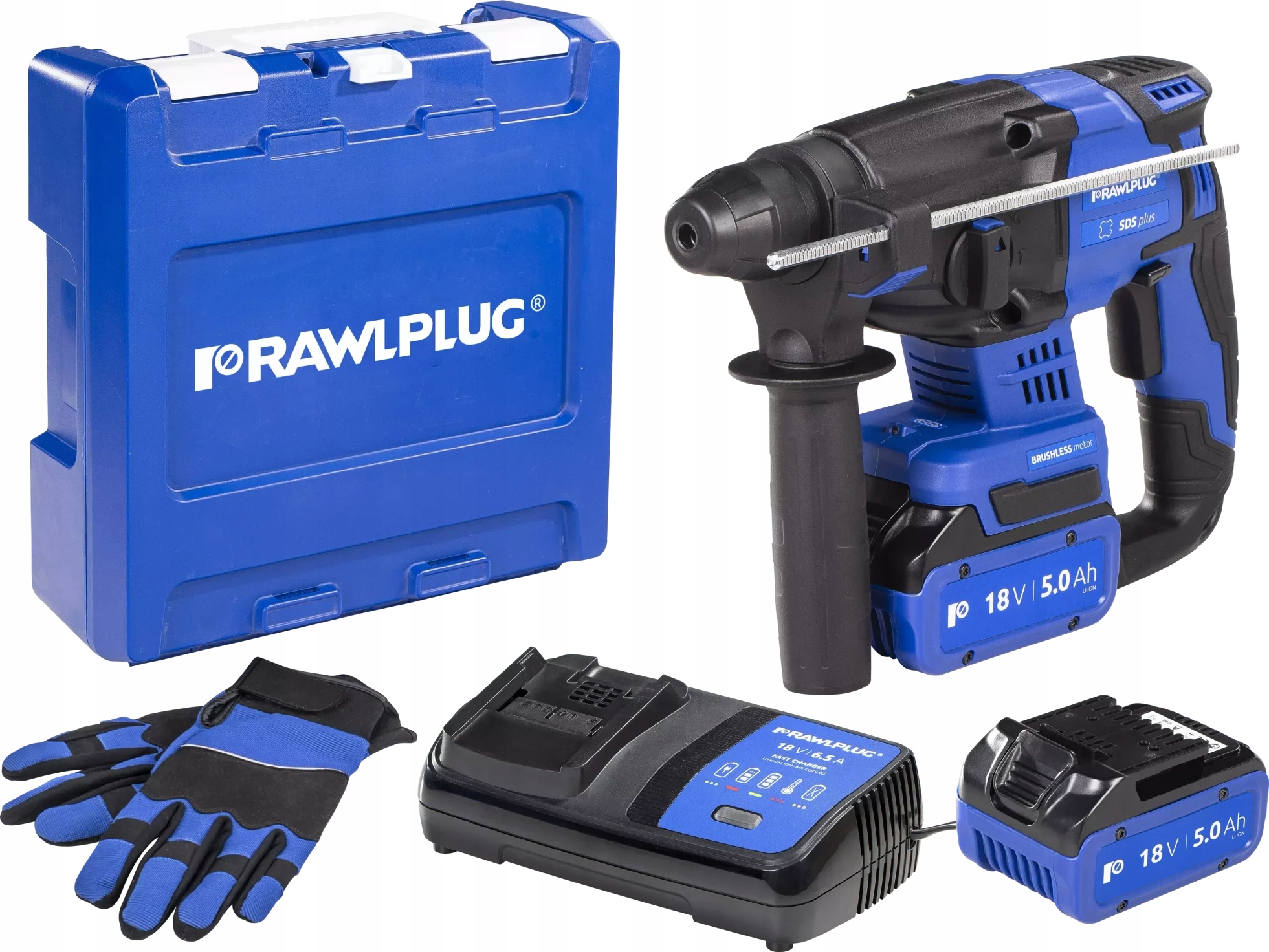 Rawlplug Vrtací Kladivo 20 mm 2,0 J +2x Akumulátor 5,0 Ah Nabíječka Kufr