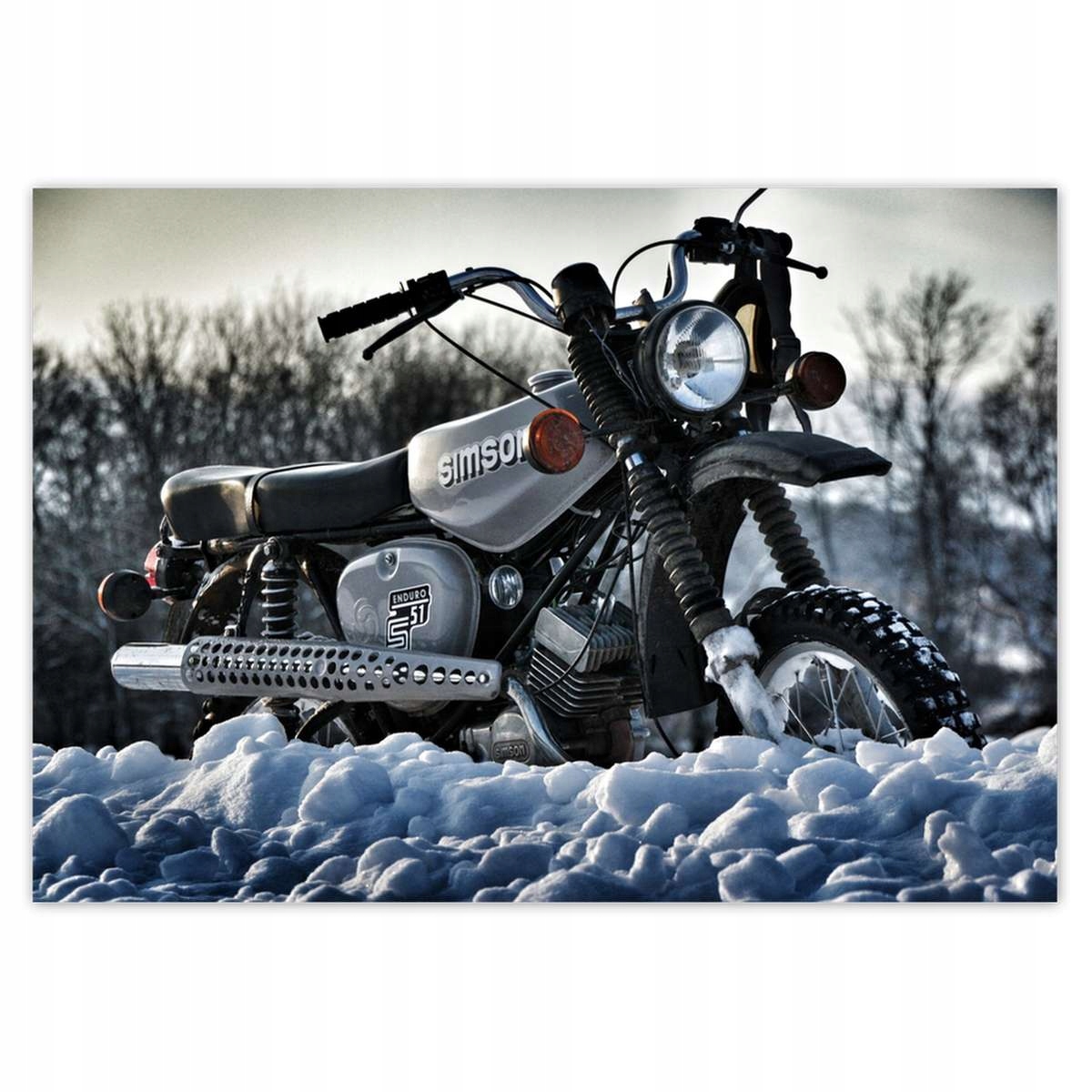 Fototapety 416x290 Simson S51 Enduro zimą