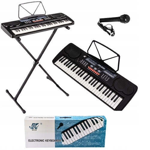 Keyboard Dárek se stativem pro děti Varhany Piano Klávesy Mikrofon Bonus