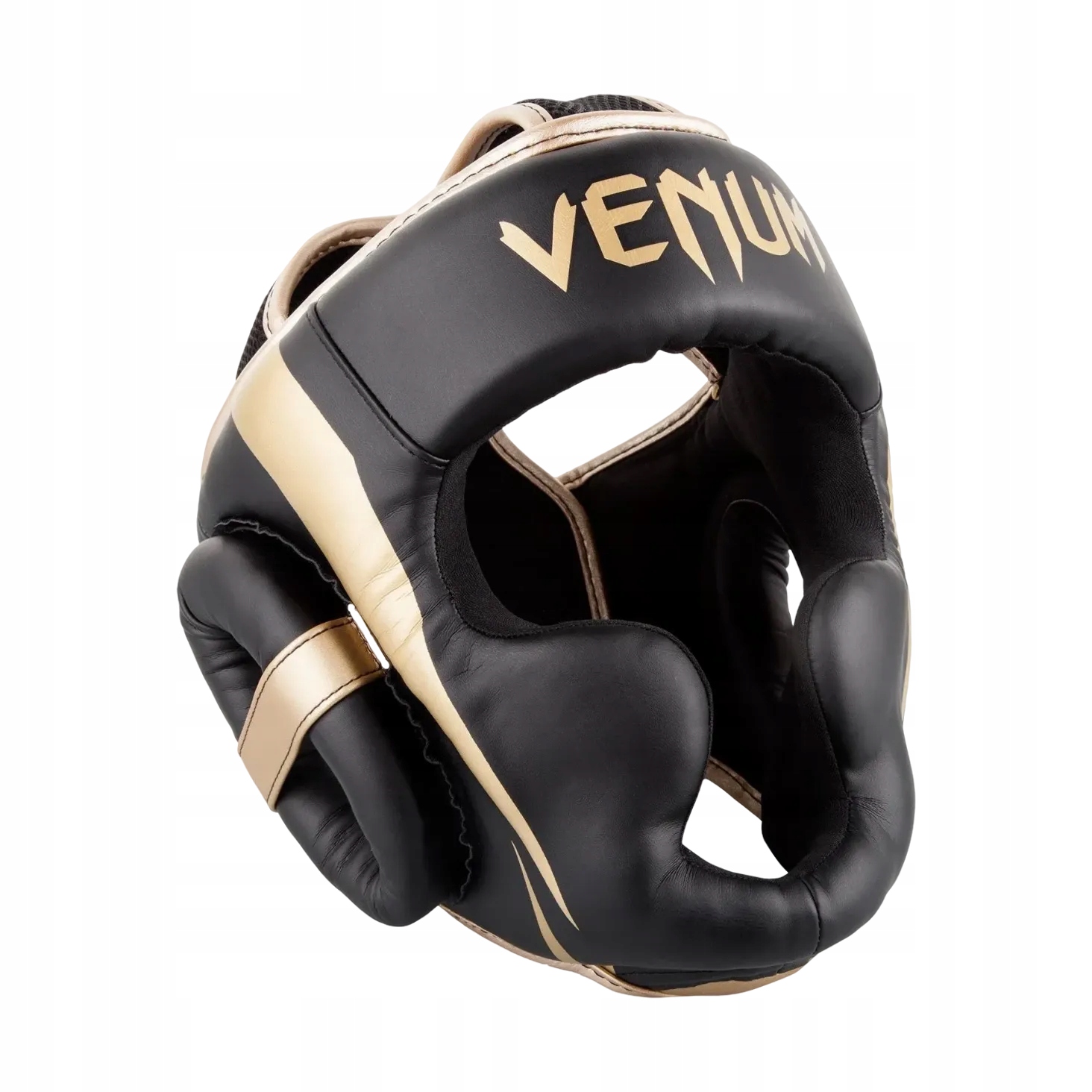 boxerská helma venum elite Černá/zlatá