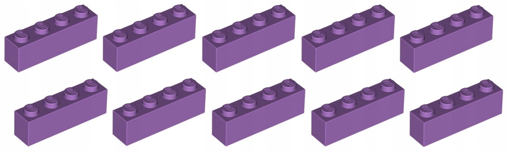 

Lego cegła 1x4 śr. lawendowa 10 szt. 3010 Nowa