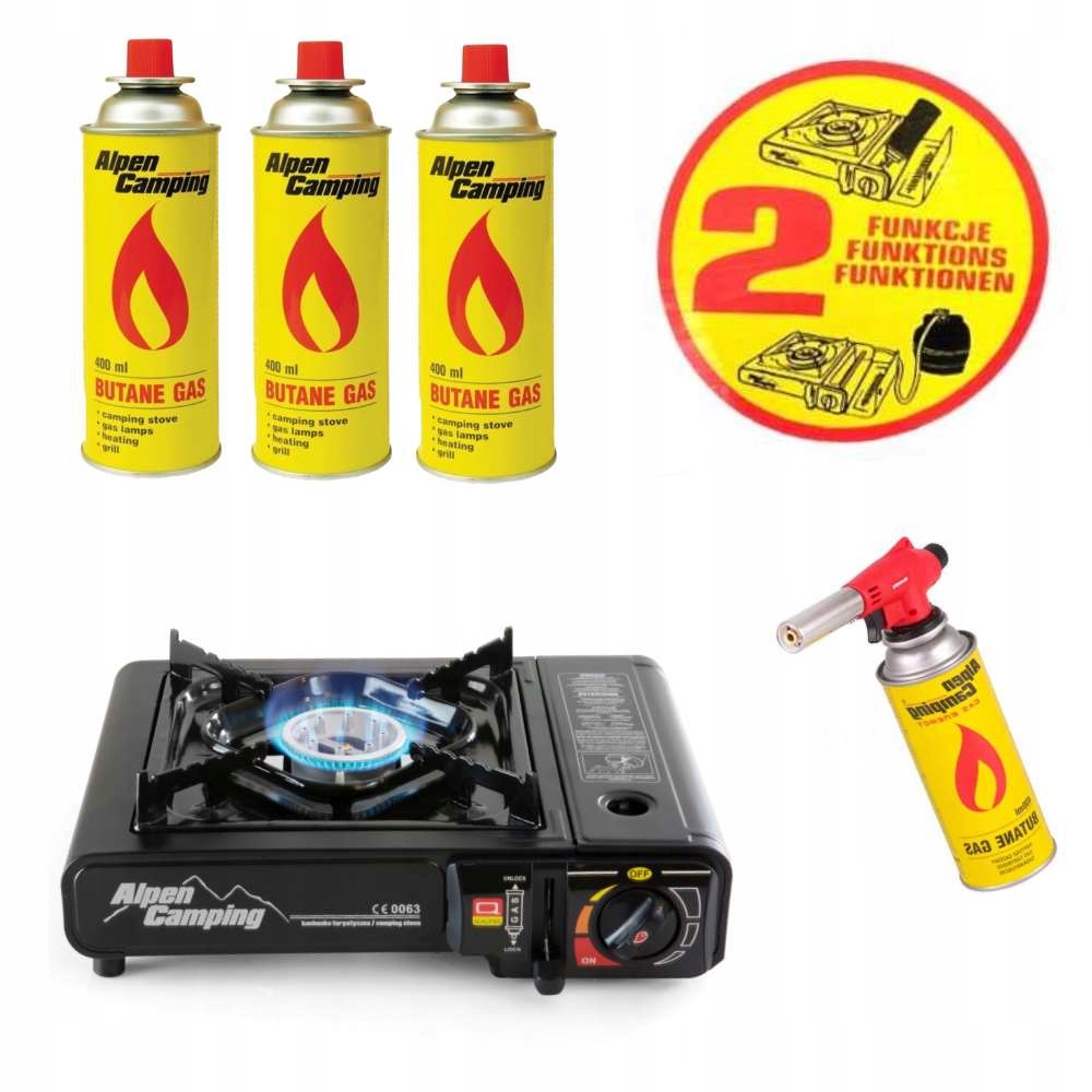 Turistický vařič 3 kartuše hořák