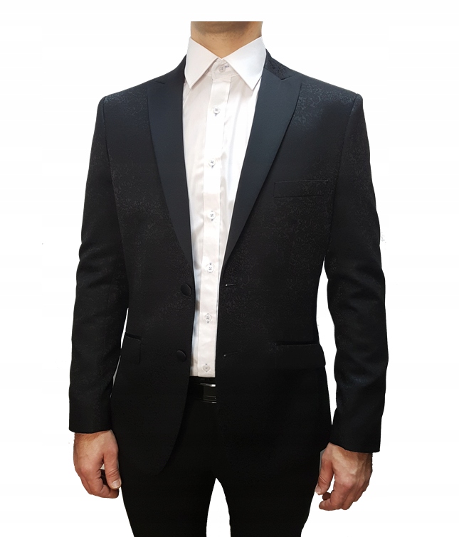 Elegancki garnitur męski czarny Ottavio 170/56/98 Rozmiar 56