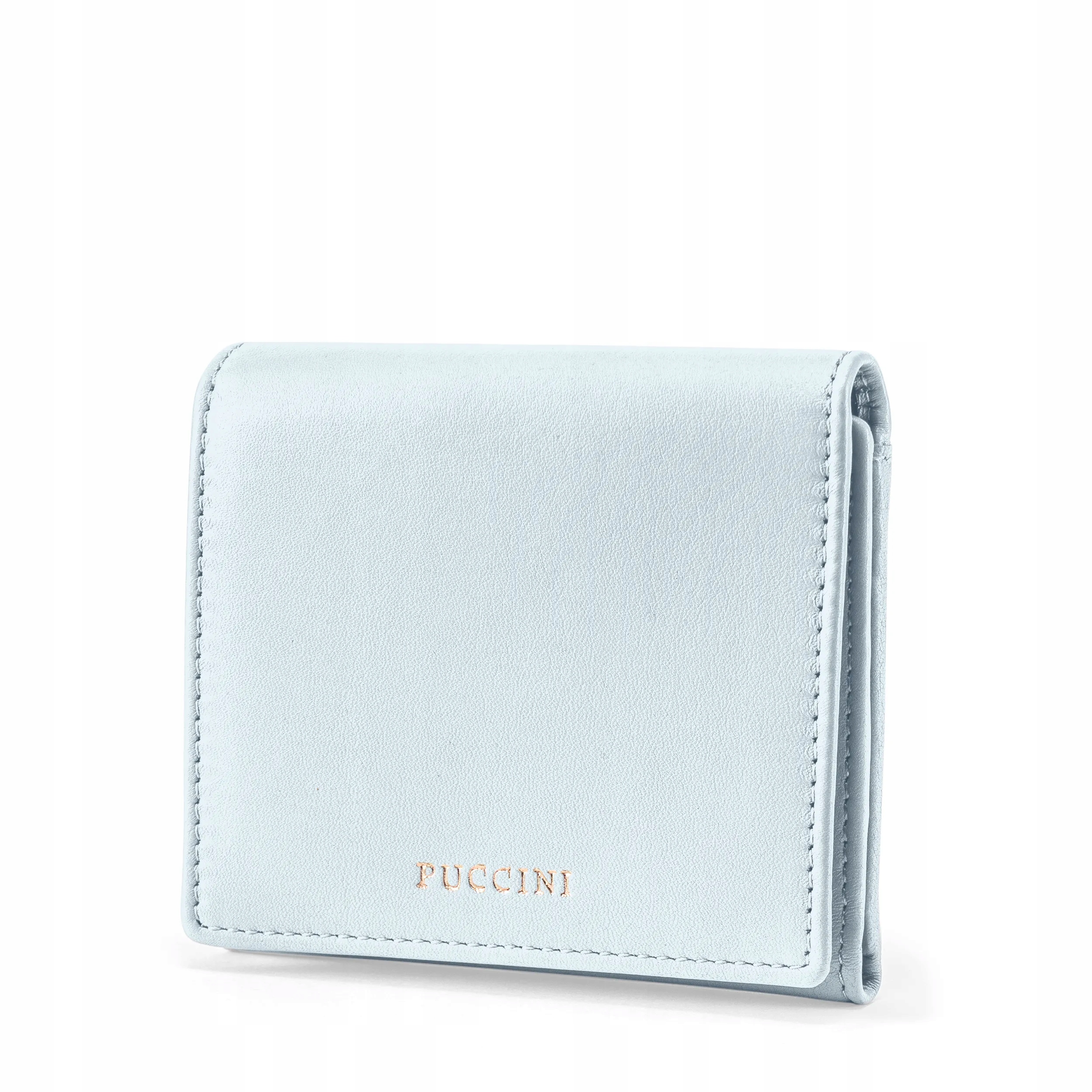 Portfel Damski Skórzany Mały Rfid Puccini Niebieski ZN9187-7B