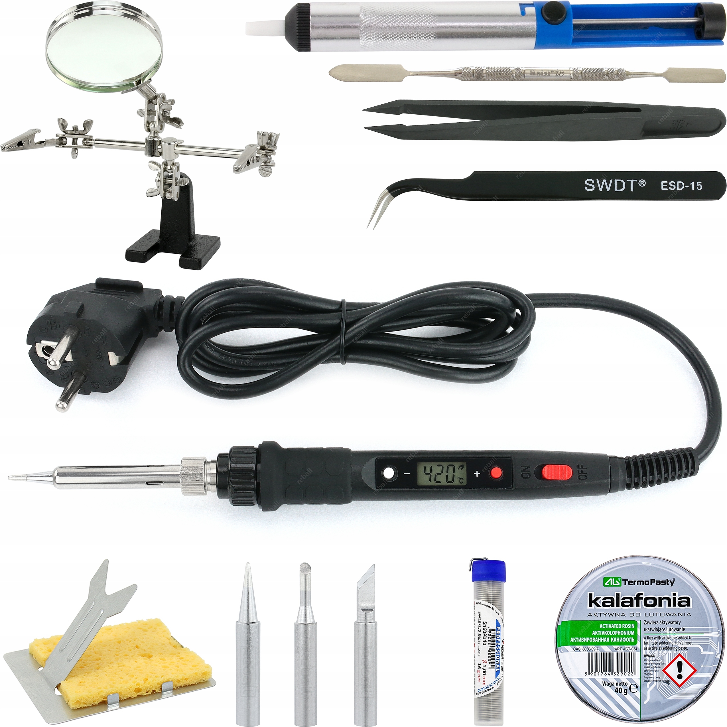 Páječka *geniální* S801A 80W Sada Pro Pájení XL Nová Varianta 2.0