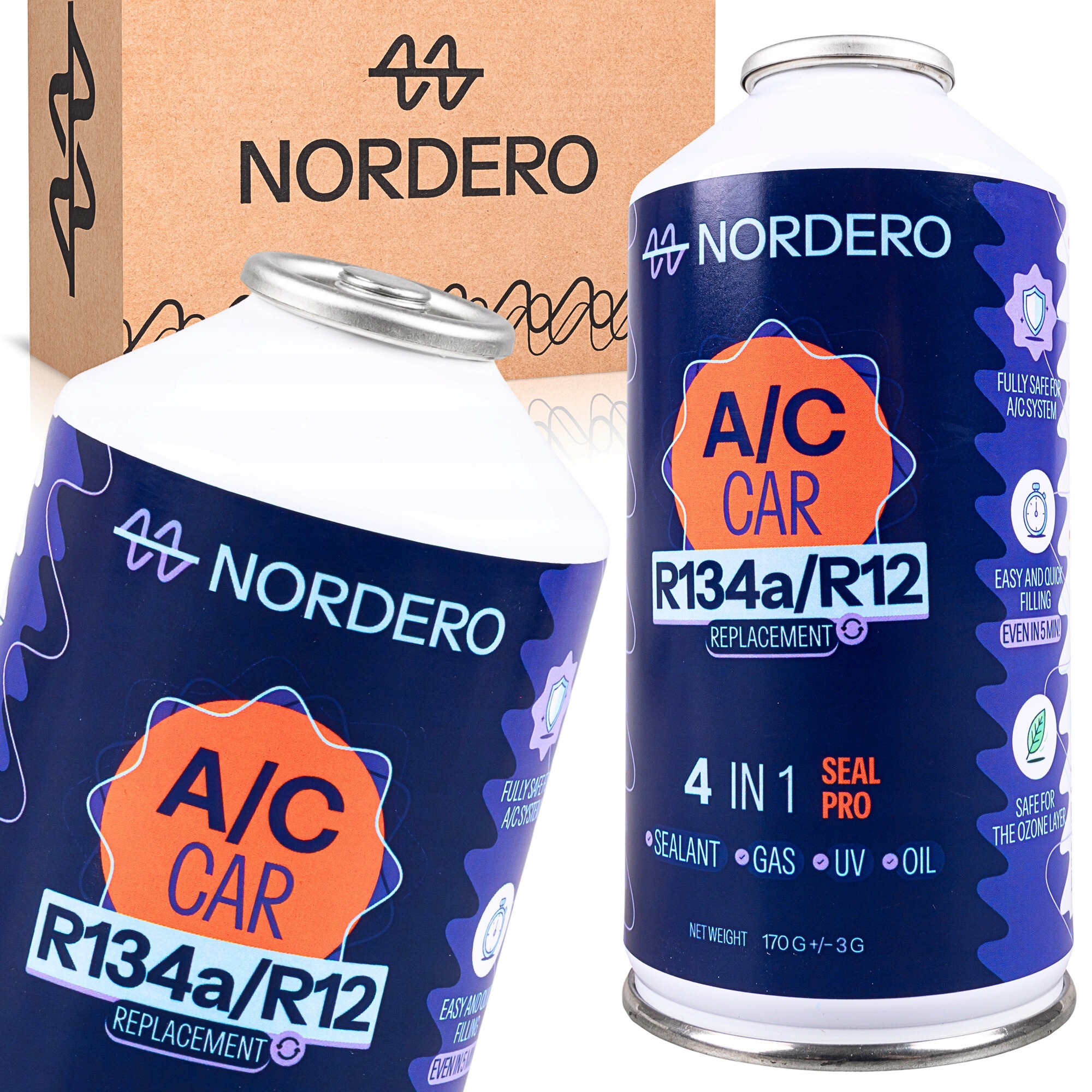 GAZ DO KLIMATYZACJI AUT R134A USZCZELNIACZ NORDERO CZYNNIK CHŁODNICZY