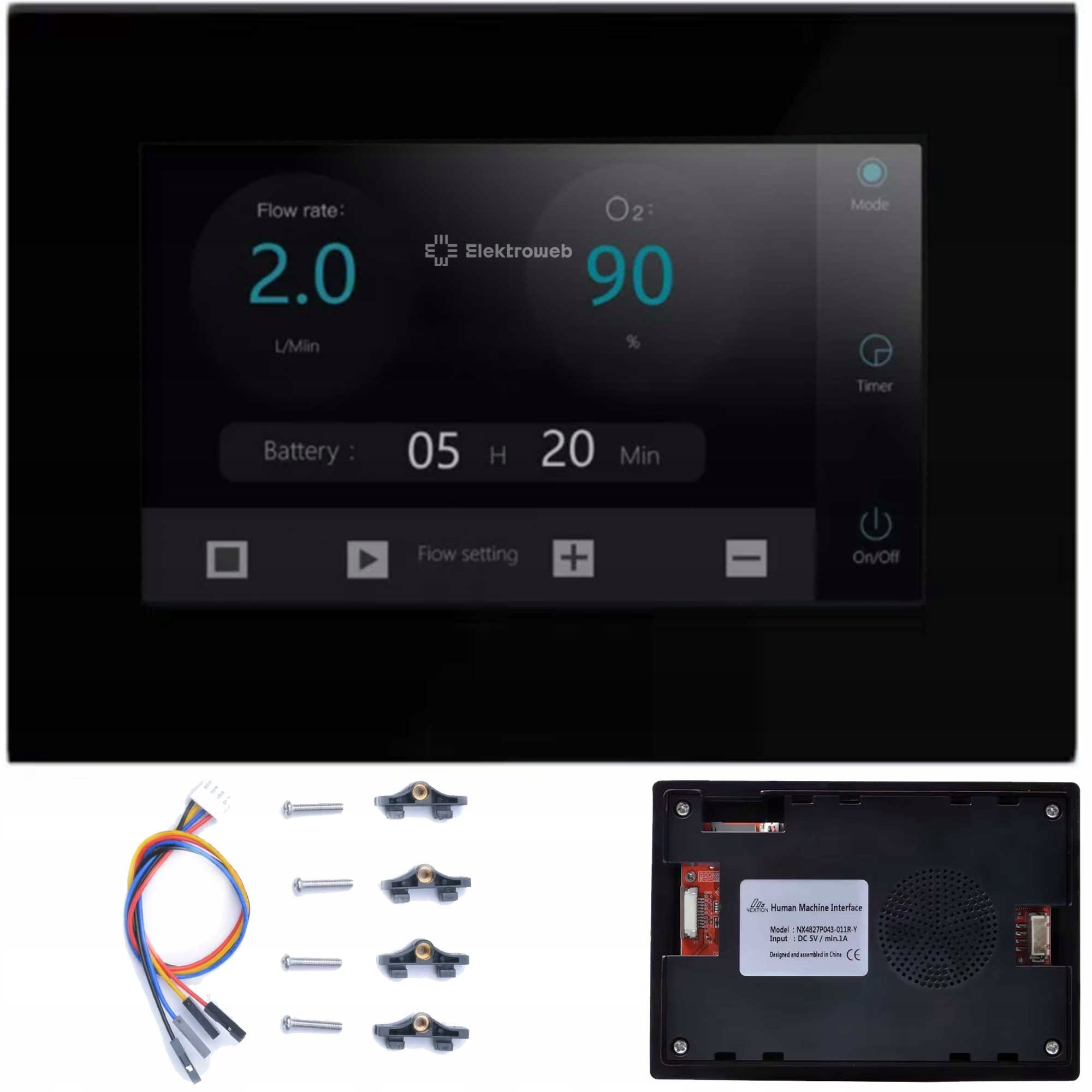 Dotykový LCD displej NX4827P043_011C_Y Nextion Hmi 4.3" 480x272, prostorný