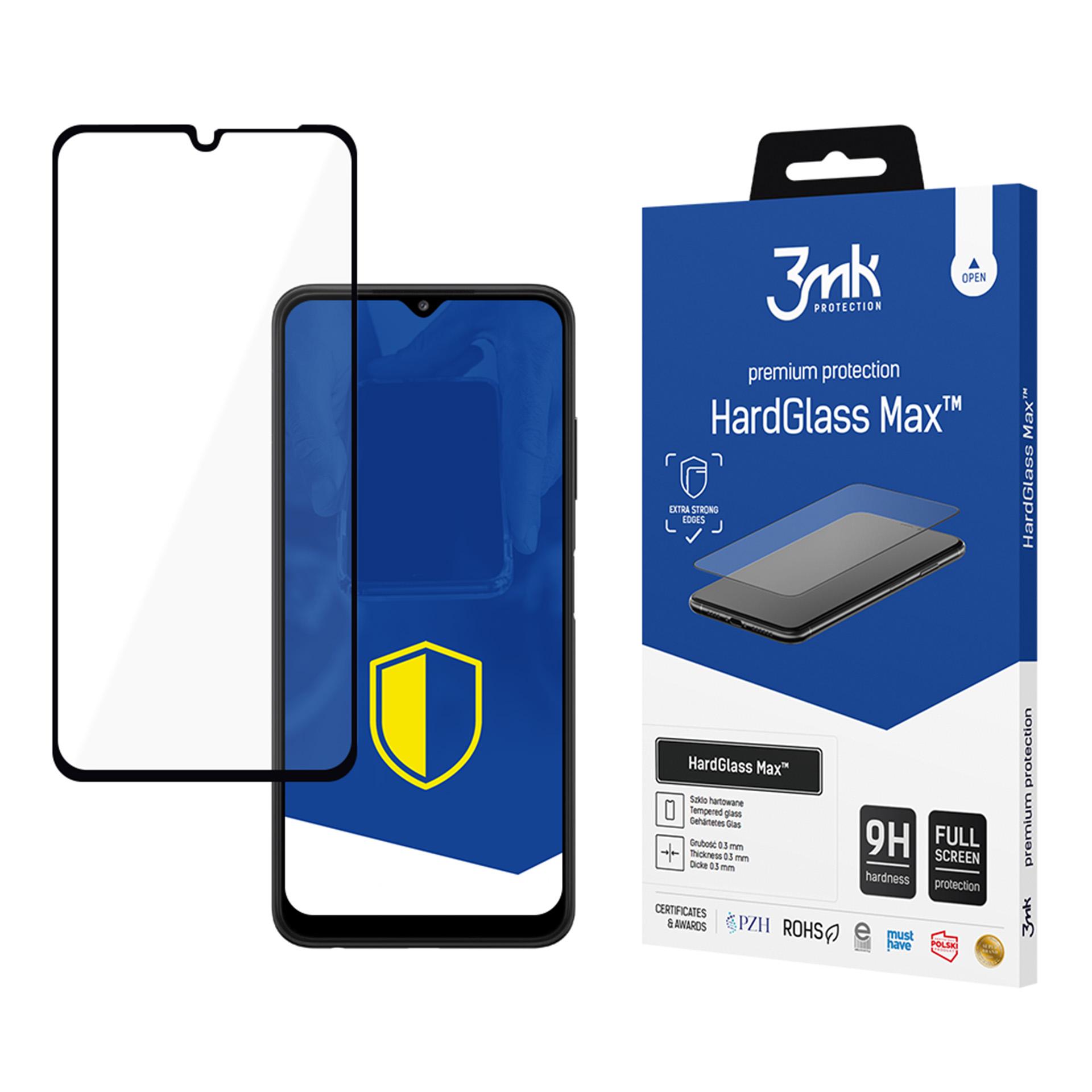 Wzmocnione szkło hartowane na cały ekran 3mk HardGlass Max Black na A22