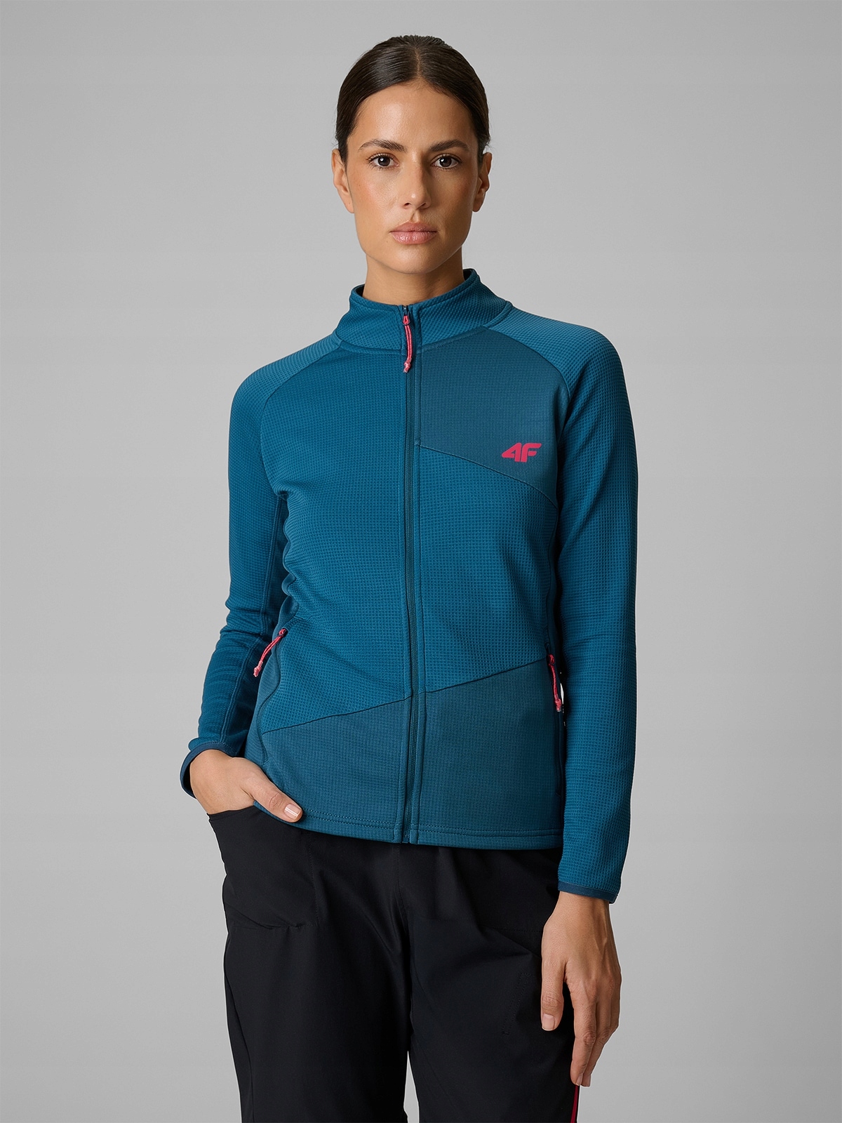 4F Tepláková mikina Tyrkysová L