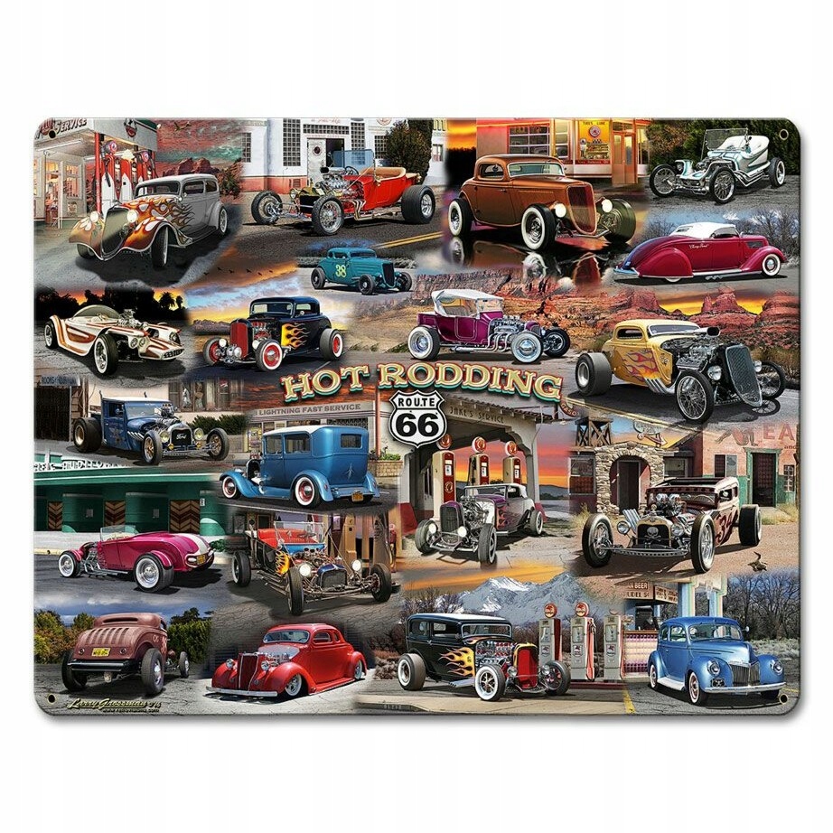 Szyld 30x38 Hot Rod Collage USA Hit Prezent