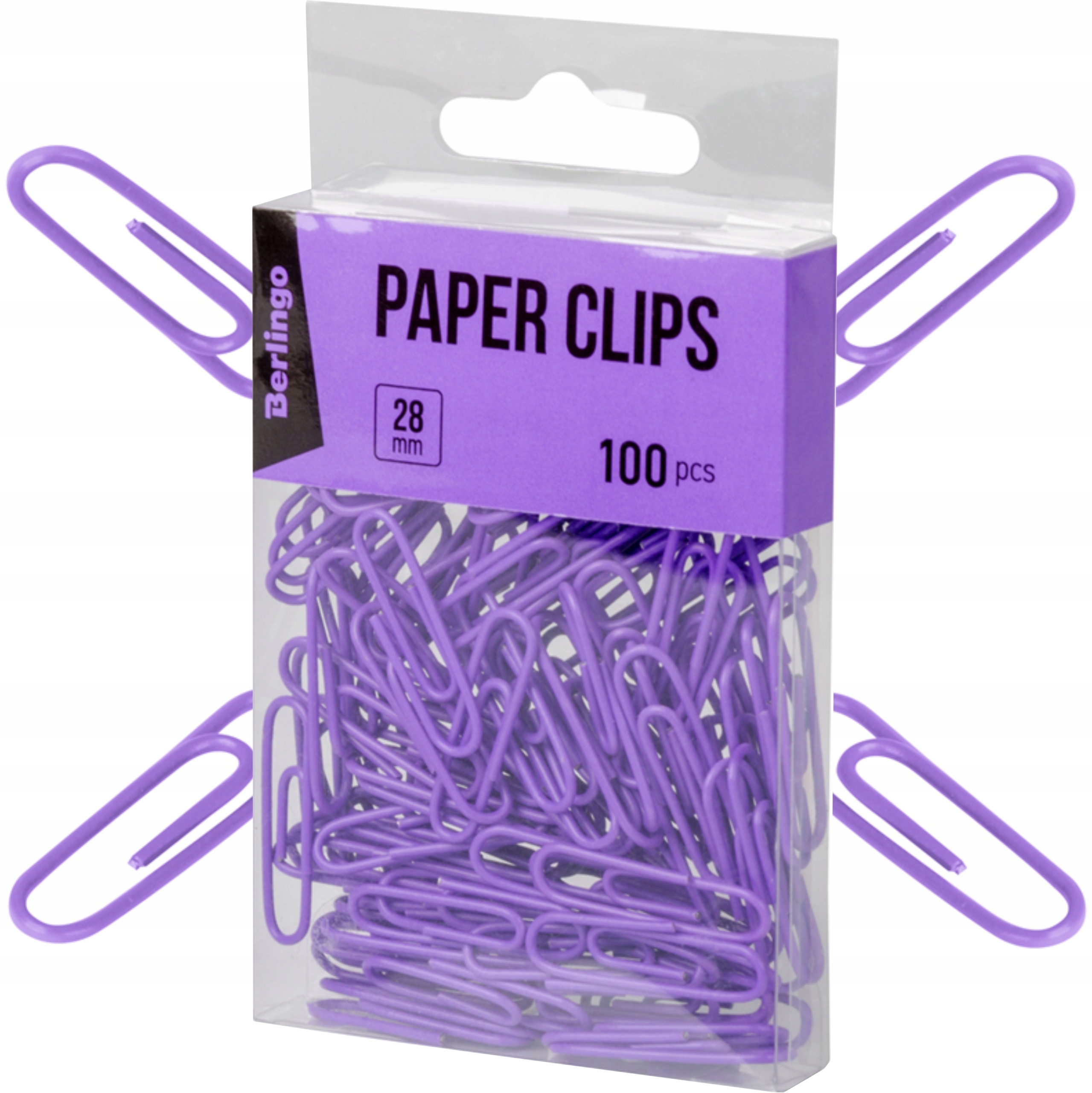 

Spinacze okrągłe 28mm Berlingo 100 sztuk fioletowy
