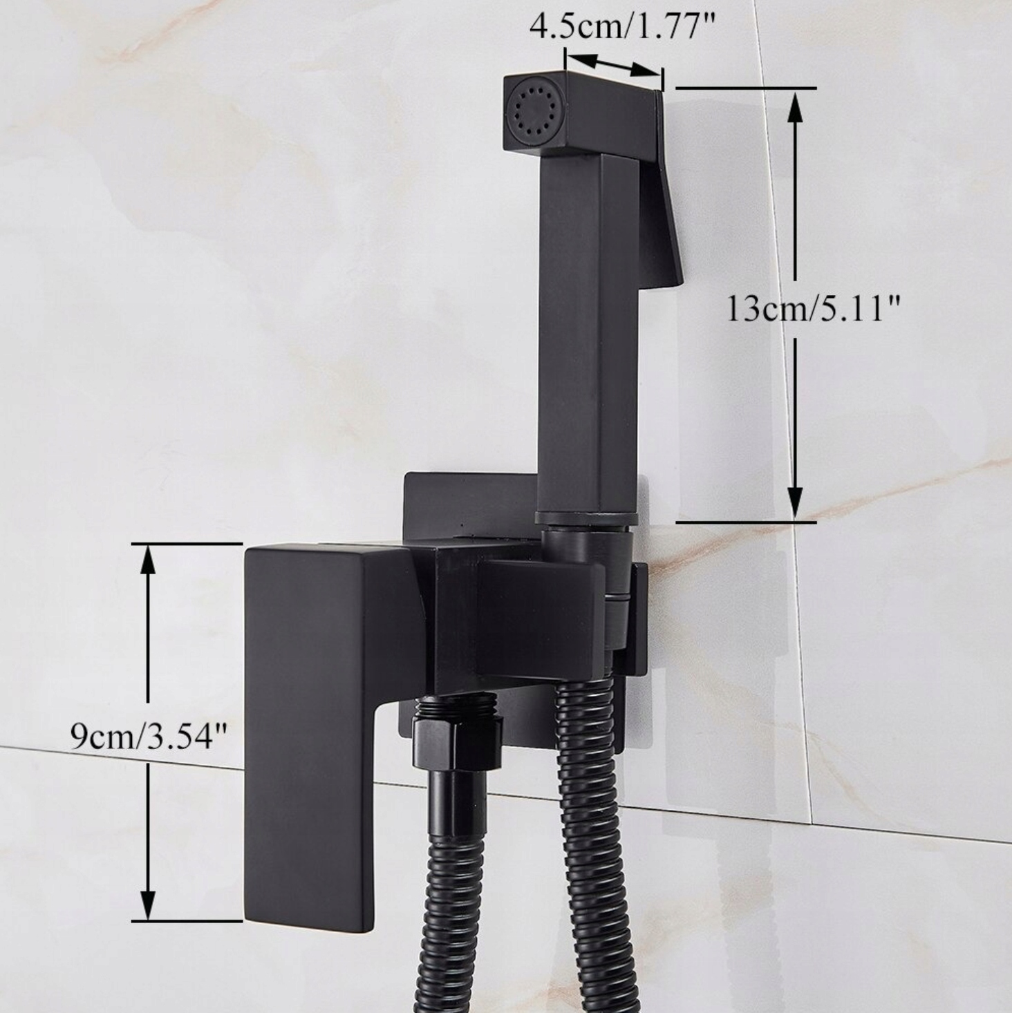 ZESTAW PODTYNKOWY BATERIA BIDETOWA BIDETOWY BIDET CZARNY Linia Cube