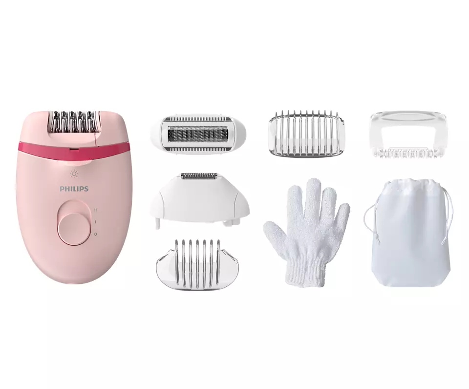 Epilator Philips BRE285/00 Satinelle Essential kompaktowy, biało-różowy