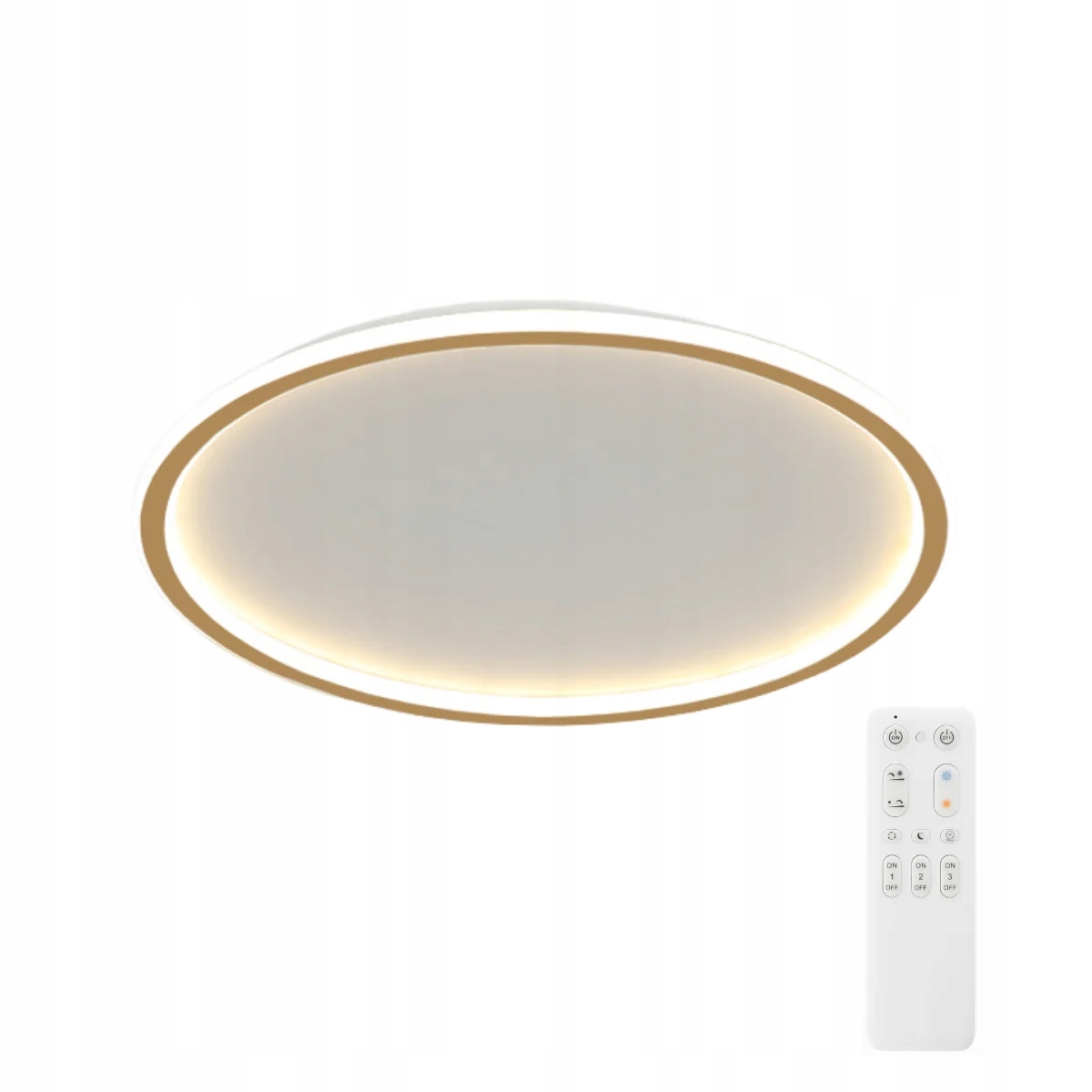 Stropné svietidlo s diaľkovým ovládaním, nastaviteľný, zlatý, biely, okrúhly, 50 cm Abigali
