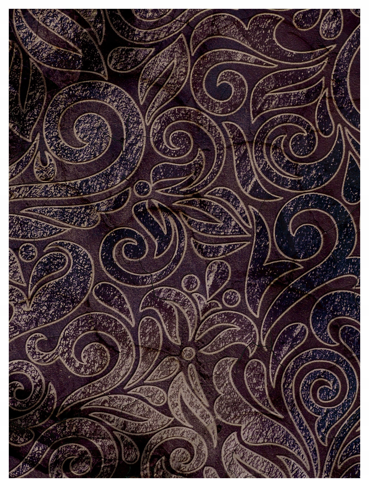 Fototapeta Tmavé květy Listy Ornament Flora Vinylový les 184x254 lepidlo
