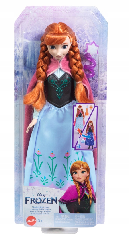 KRAINA LODU LALKA KSIĘŻNICZKA ANNA FROZEN MAGICZNA SPÓDNICZKA HTG24 Minimalny wiek dziecka 3