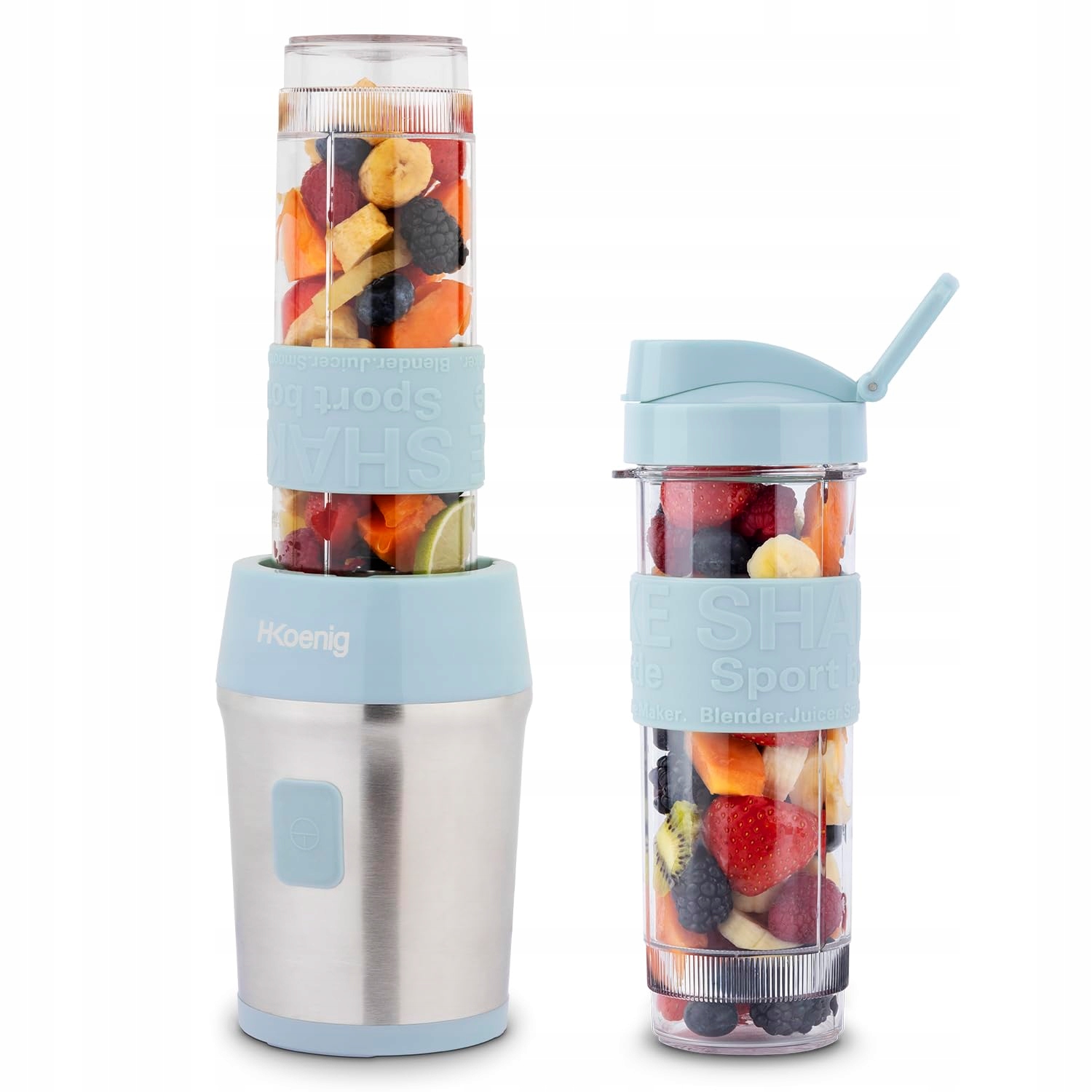 HKOENIG Mini Blender Kompaktowy Niebieski 570mL 300W Bez BPA Smoothie — miniatura 2