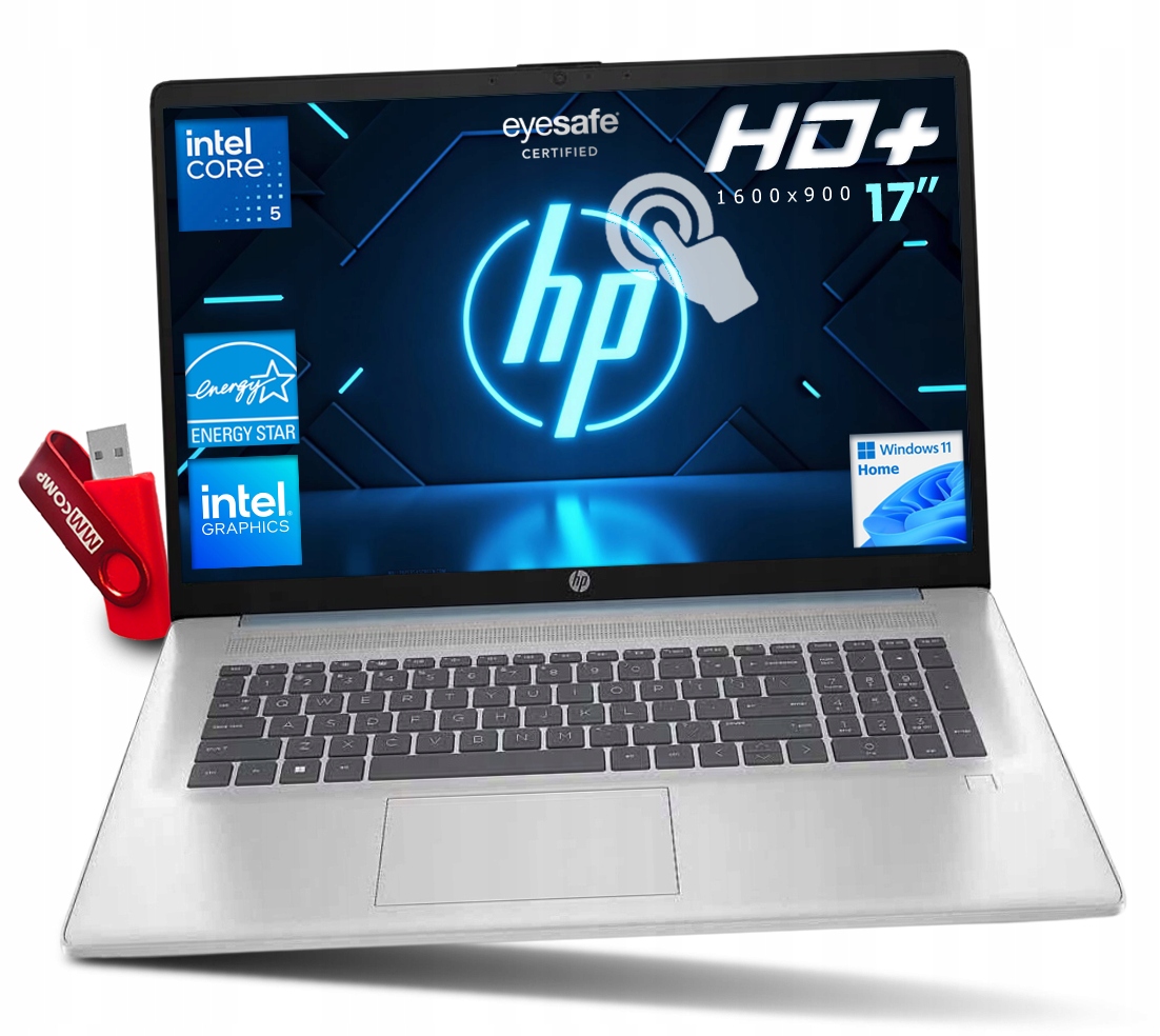 Laptop Hp 17-CN4153CL Intel 5 8GB 1TB Ssd 17.3" Hd+ Va Stworzony Do Filmów