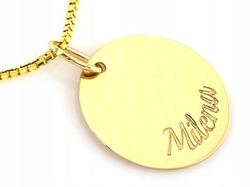 Přívěsek zlatý 585 kroužek s jménem Milena bez zirkonu jméno 0.81g