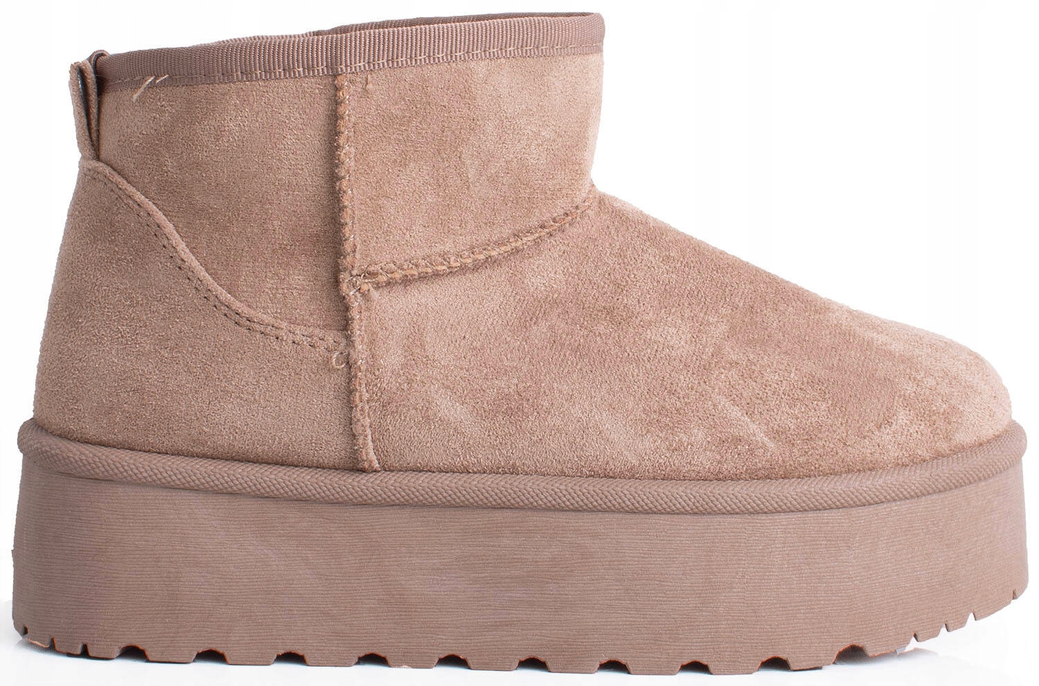 ŚNIEGOWCE BEŻOWE OCIEPLANE BOTKI PLATFORMA WSUWANE 41 Marka inna