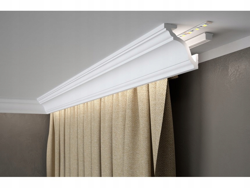 Stropní lišta MD213 Mardom Decor odolná vůči vlhkosti a bílá pro malování