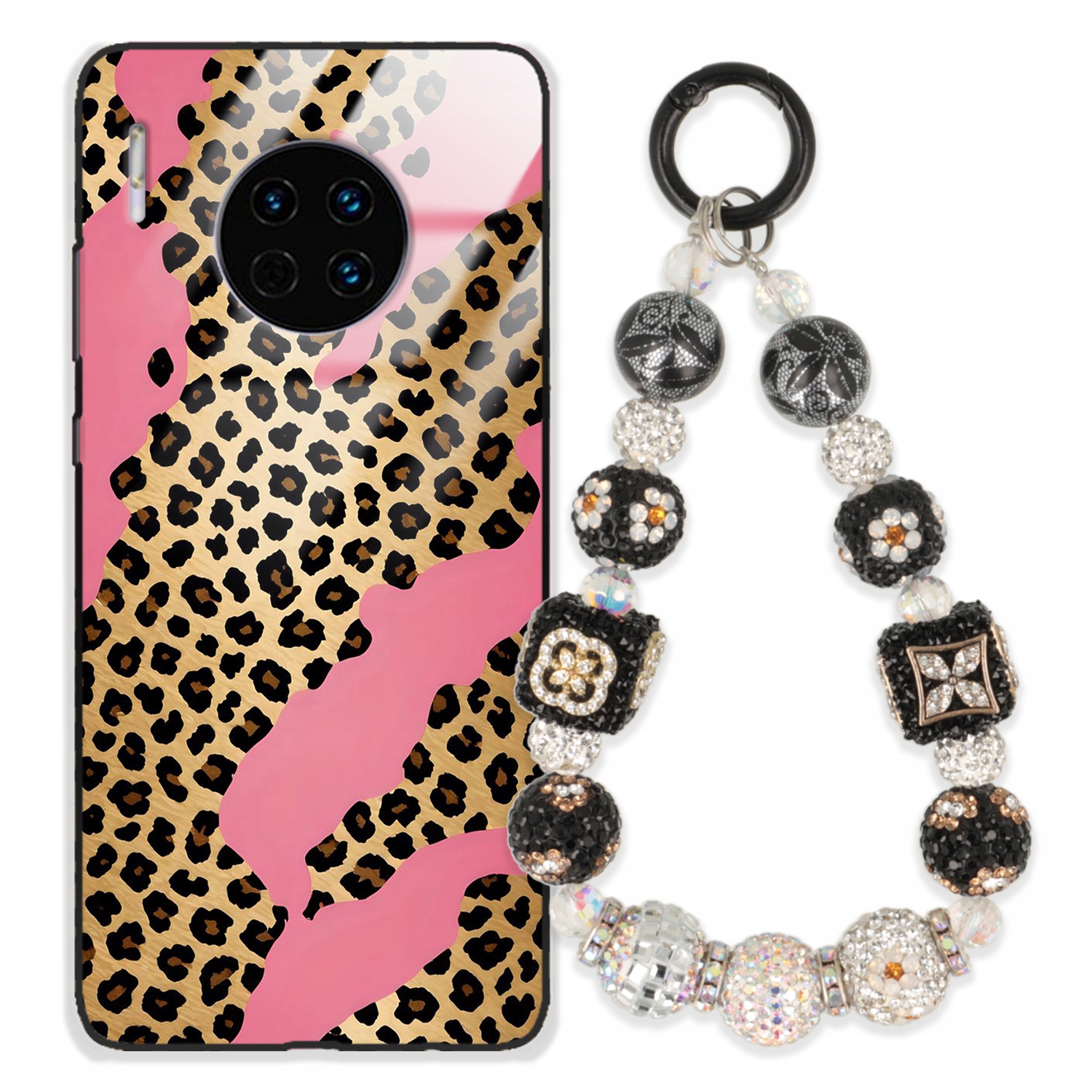 Puzdro Na Huawei Mate 30 Glass Kľúčenka Elegantné Prémiové Vzory Puzdra