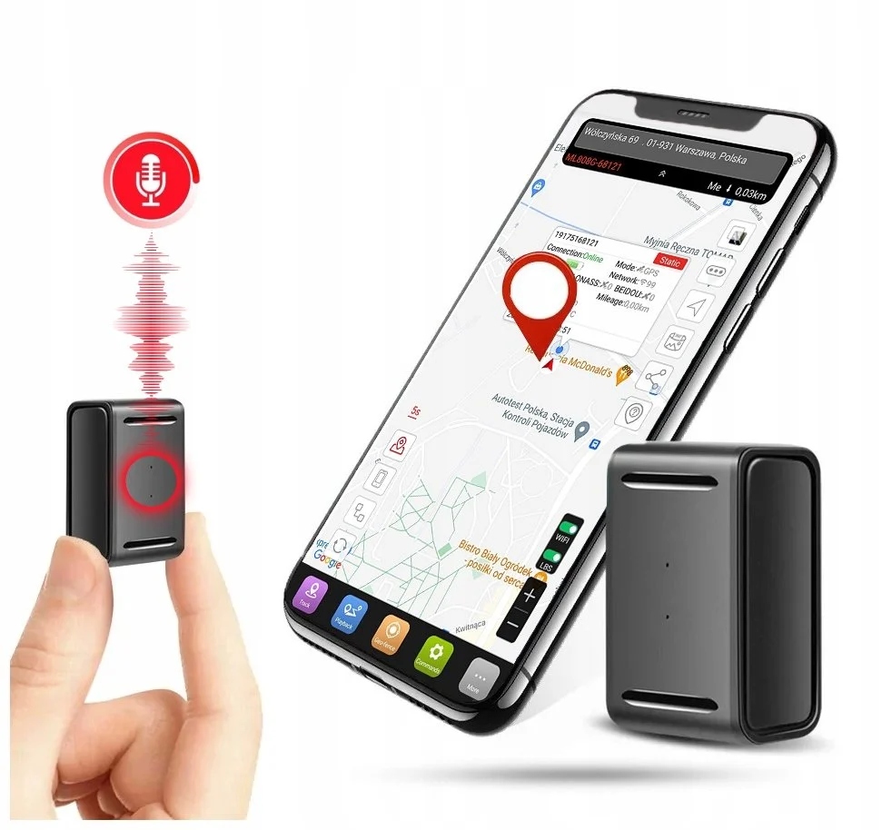 Mini Gps lokátor vozidla Odposlech Sledování Magnet Micodus ML150