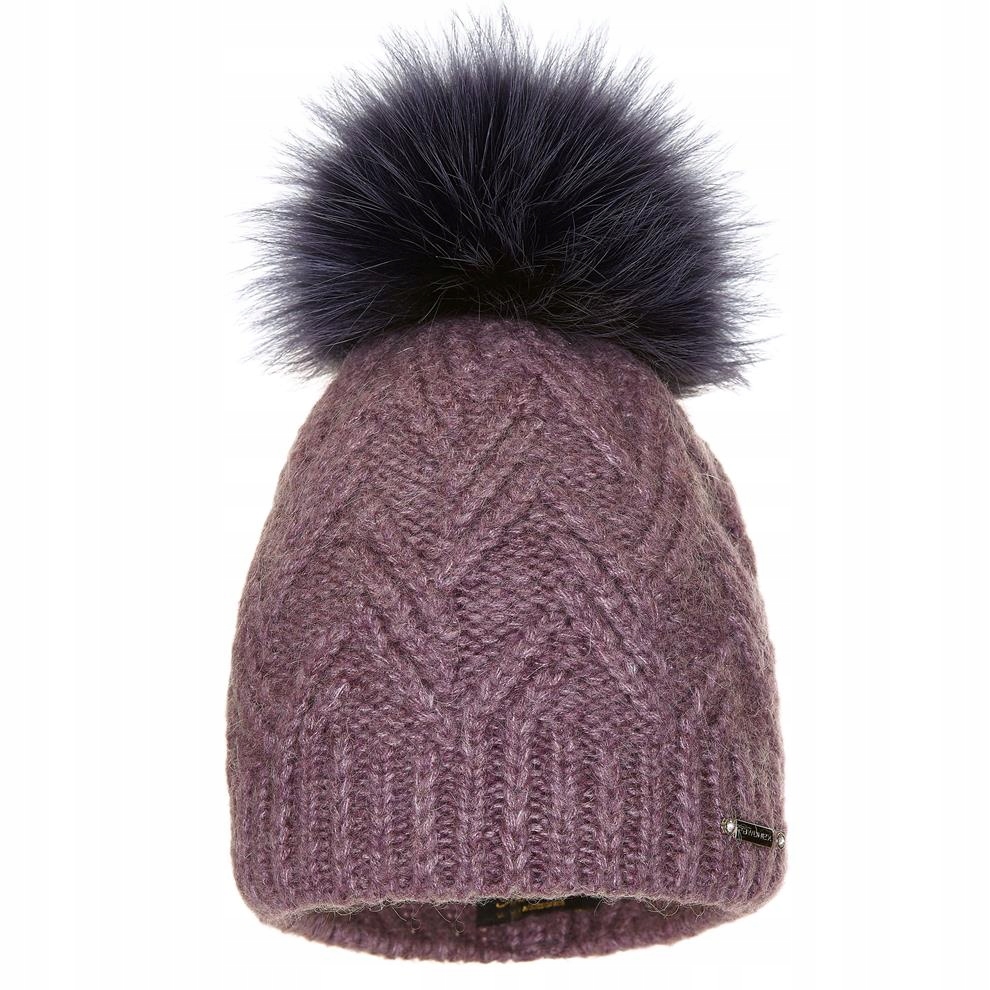 Čepice zimní dámská s přírodním mývalem Luiza Vřes