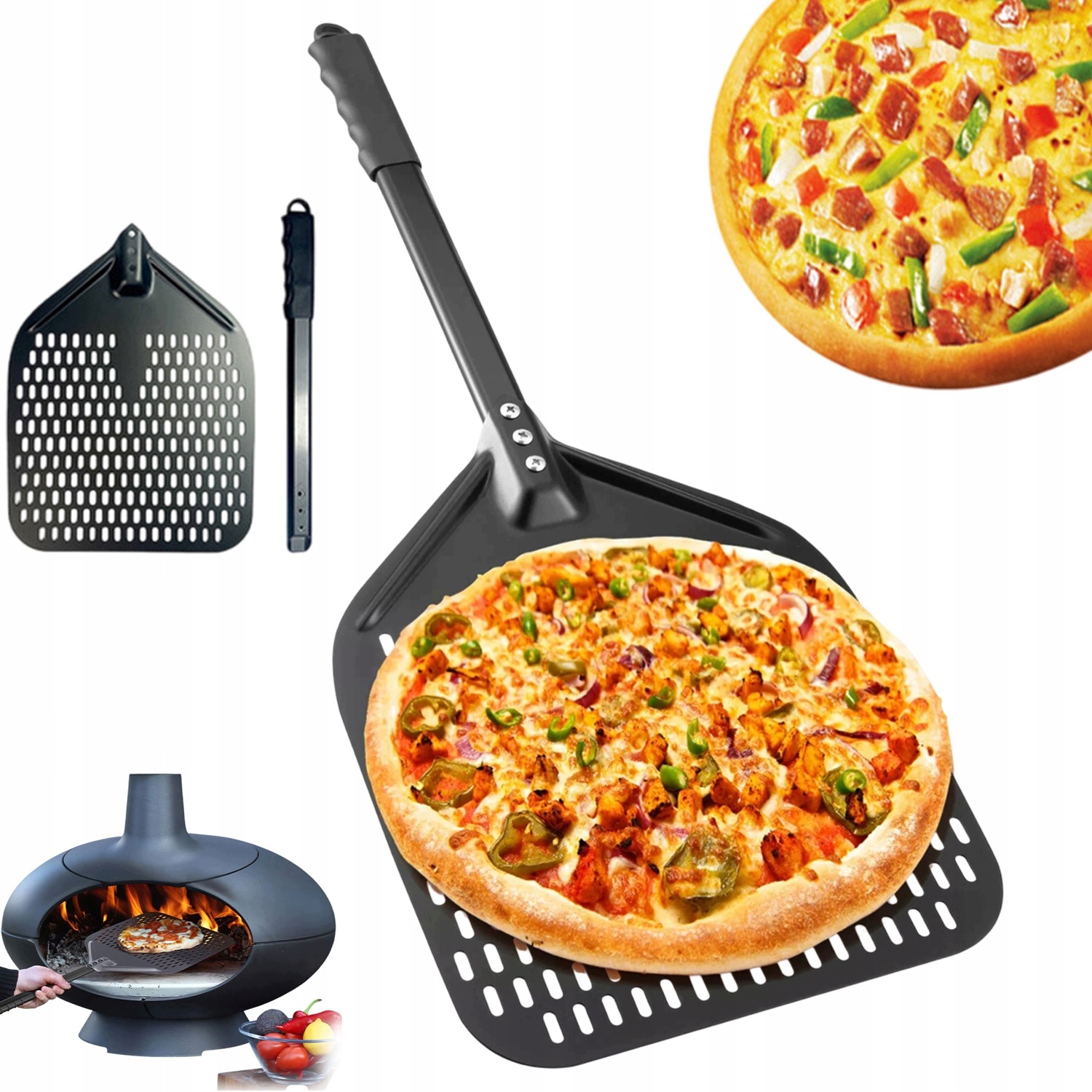 Perforovaná Lopatka Na Pizzu 12 Palců S Velkou Nosnou Plochou