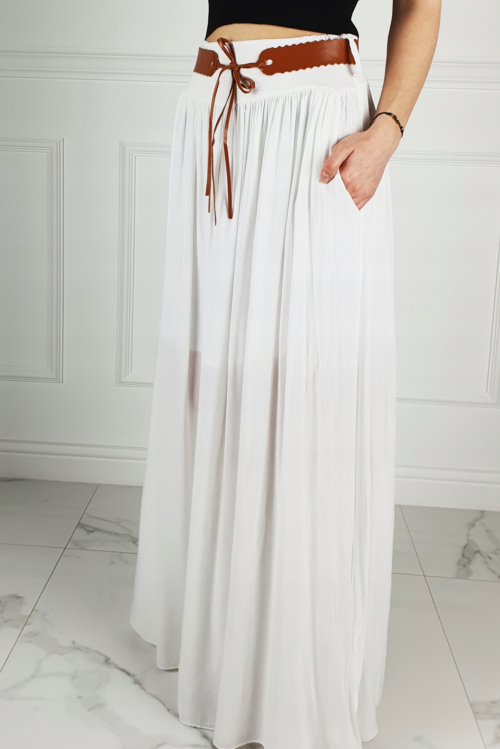 ZWIEWNA DŁUGA SPÓDNICA MAXI DO KOSTEK BOHO DAMSKA Zapięcie brak