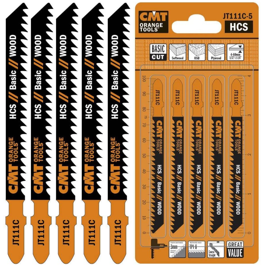 

Brzeszczoty do wyrzynarek 75x100mm drewno 5szt Cmt