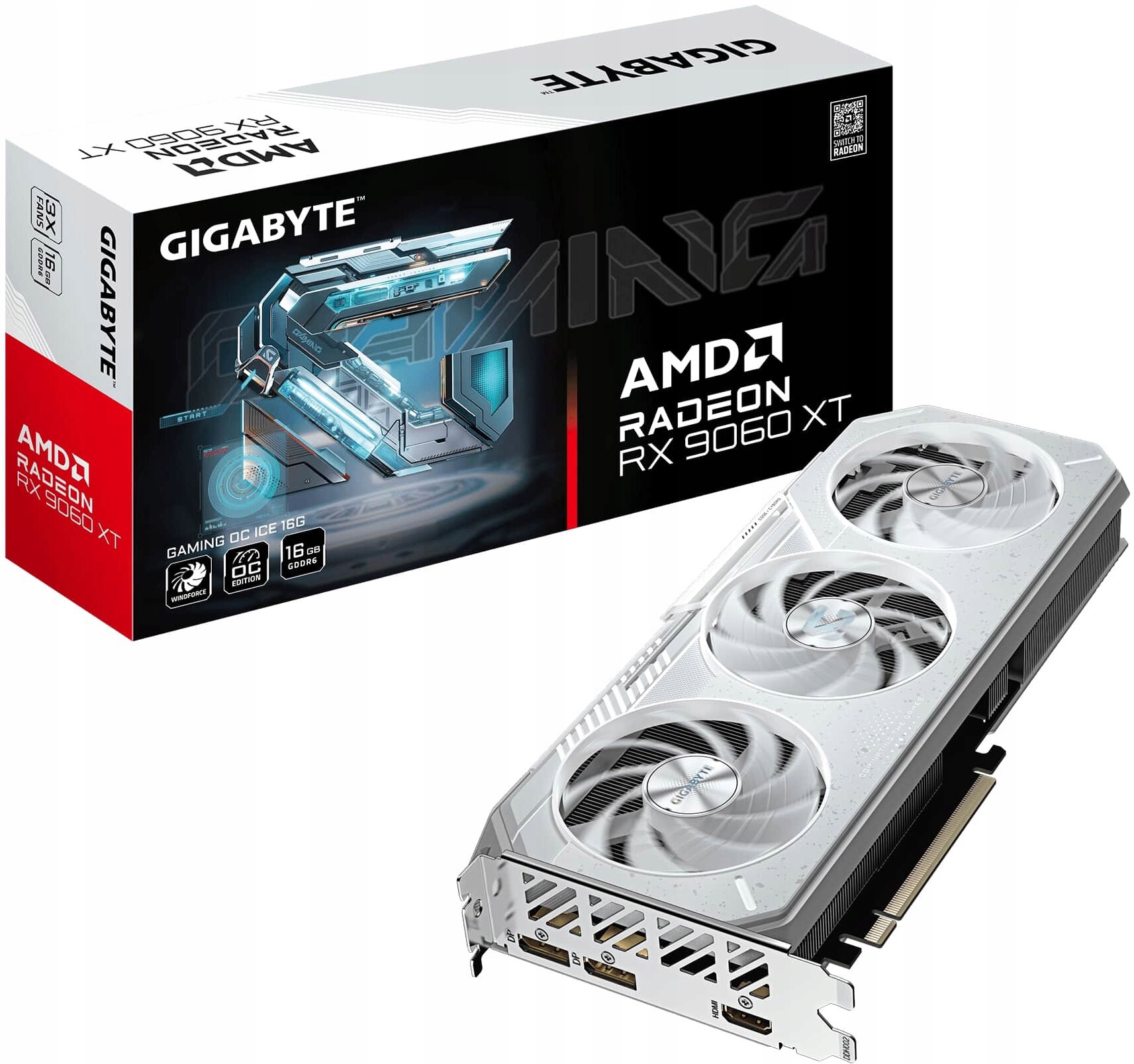 Karta graficzna Gigabyte Radeon RX 9060 XT Gaming OC ICE 16GB