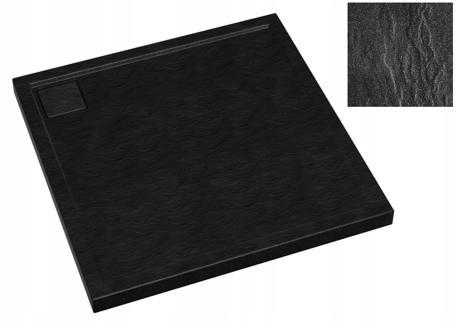 KABINA PRYSZNICOWA 80x80 czarna brodzik +termostat Marka Reihe