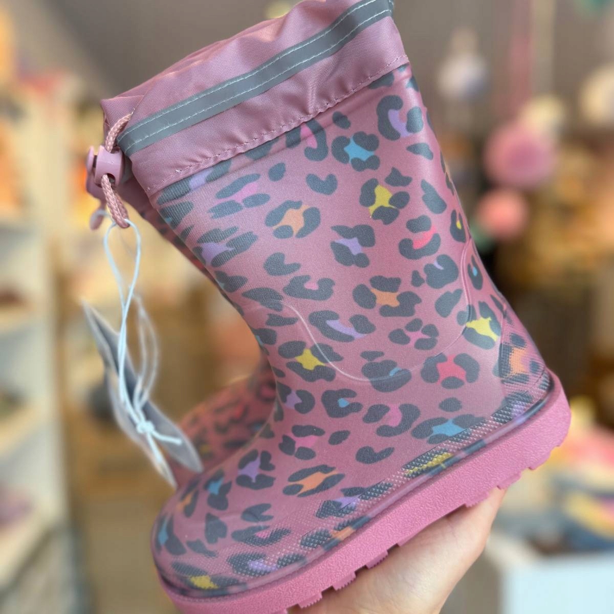 Playshoes Kalosze Dziecięce Lekkie 180119-14 Leo Print Rosa 26