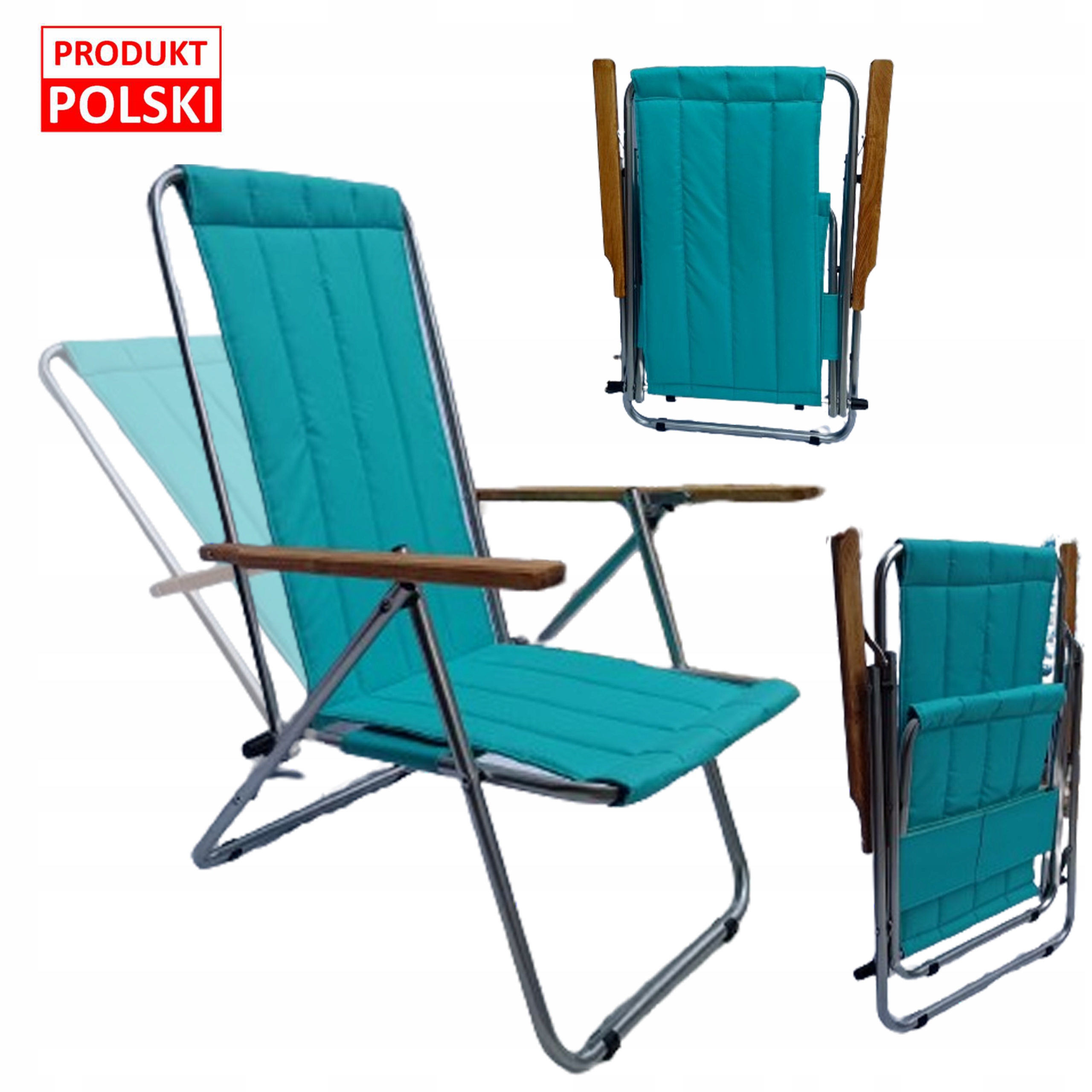 LEŻAK PLAŻOWY GUSIO WZMACNIANY 150 KG POLSKI PRODUKT KEMPING