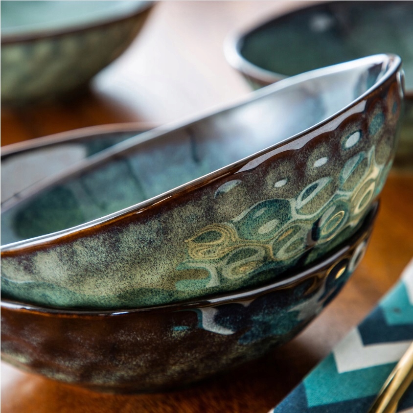 Zastawa obiadowa Vancasso STARRY GREEN serwis talerze kamionka 16szt 4osób Rodzaj serwisu obiadowy