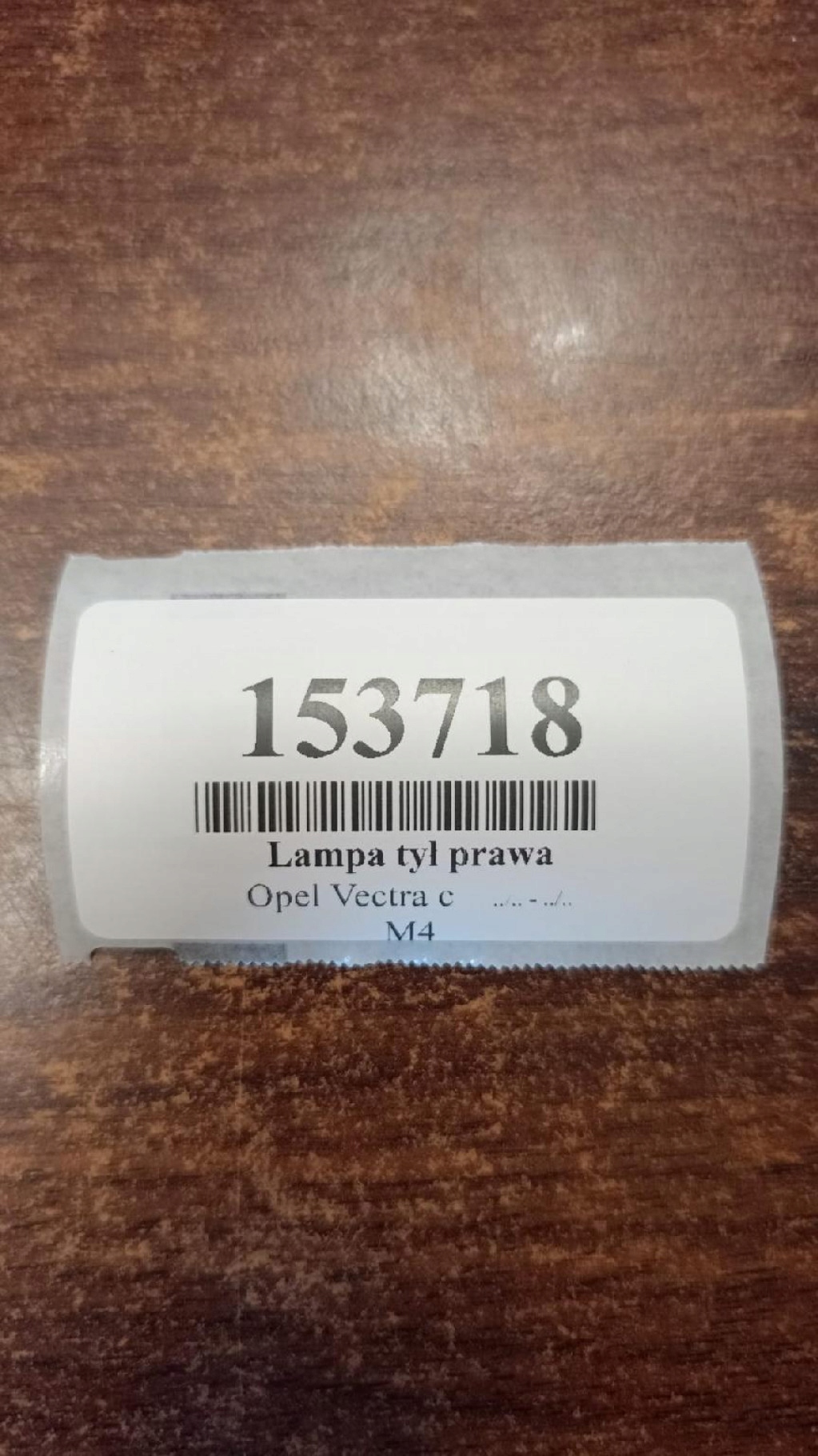 OPEL VECTRA C light right rear part 13157647