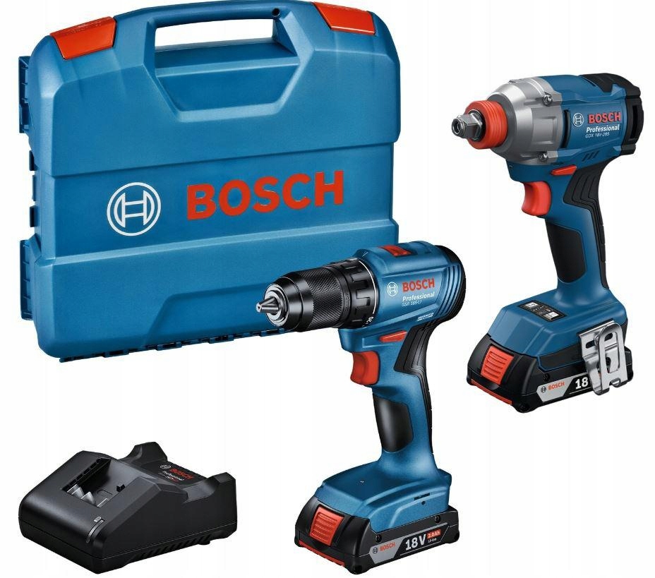 Bosch Komplet Combo 18V (gdx 18V-285, Gsr 185-LI) 2x2,0Ah L-case