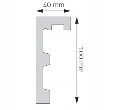 LISTWA Karniszowa OSŁONA Karnisza LED LK-01 10cm NOWOŚĆ 3 metry długości Wysokość 100 mm