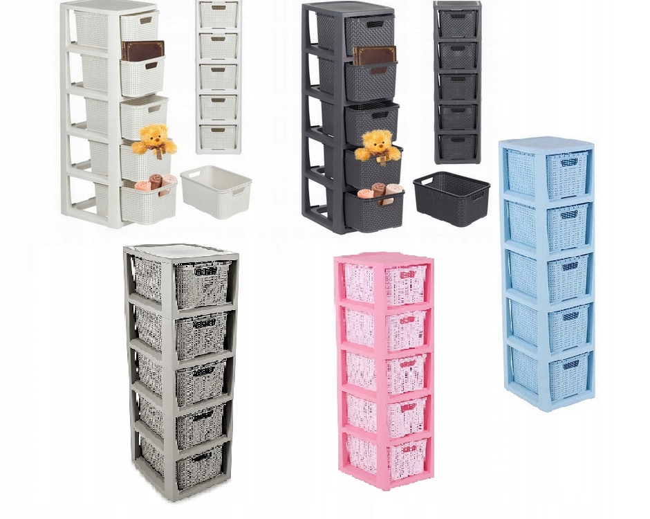 REGAŁ SZAFKA KOMODA 5 SZUFLAD DO ŁAZIENKI KOLORY