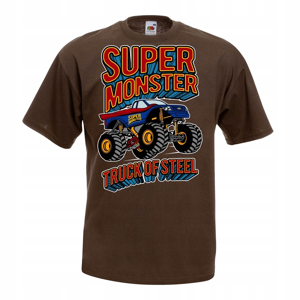 

Koszulka monster truck super samochód S brązowa