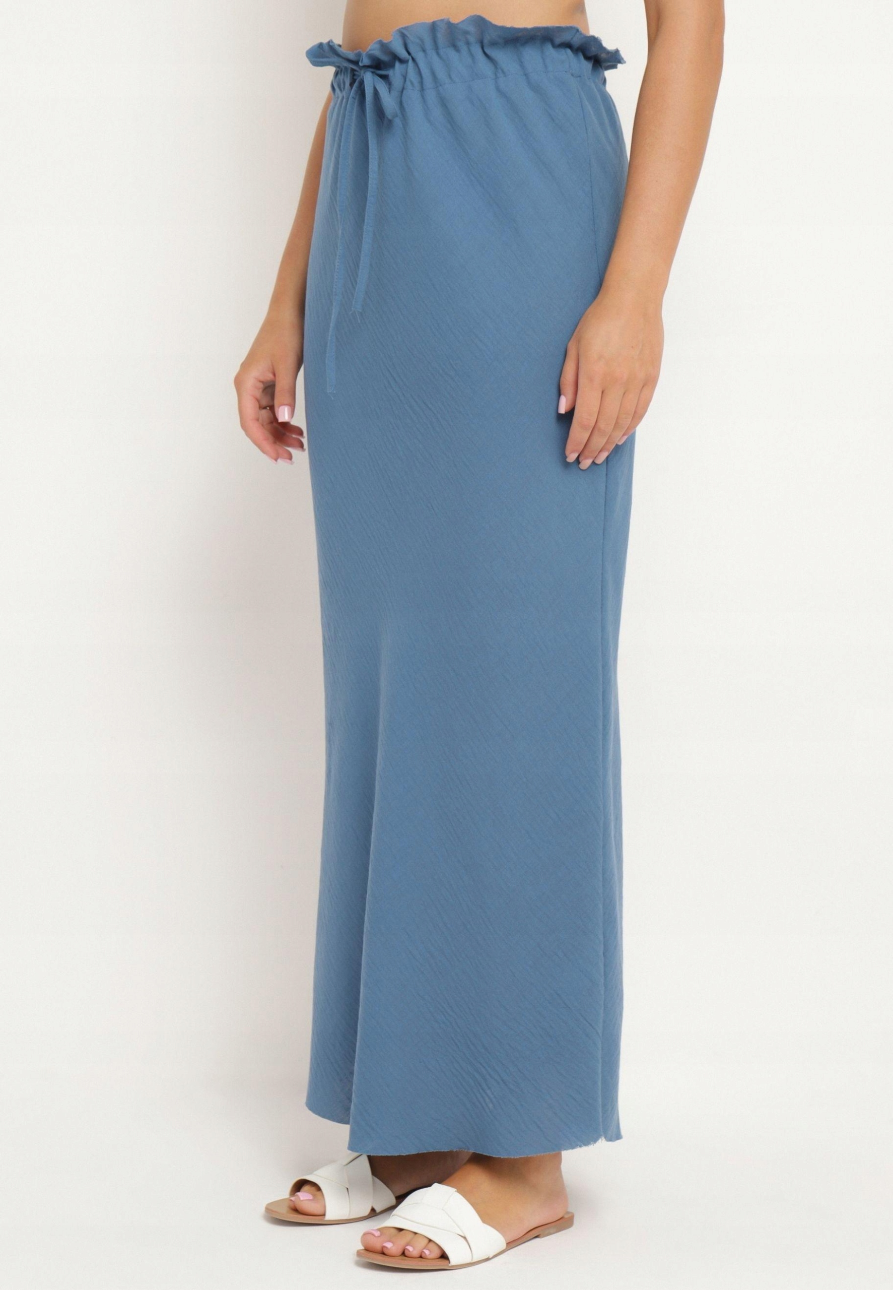 Sukně Modrá Jednoduchá Ležérní Minimalistická Elegantní Born2be 36