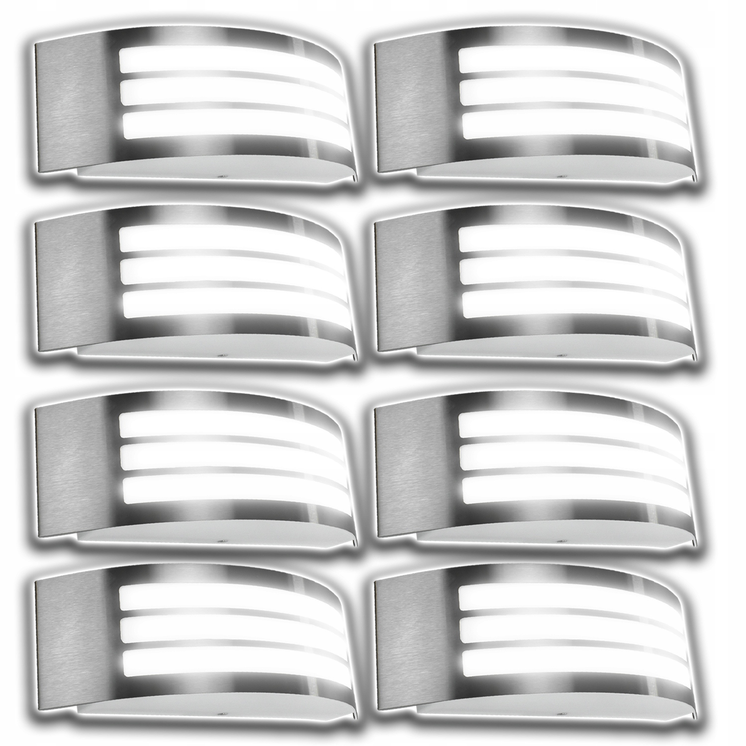 8 X Fasádní Nástěnná Lampa Led E27 Voděodolná IP44 Na Fasádu