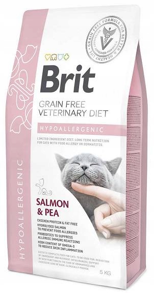 Brit Veterinary Diet Hypoallergenic Salmon Karma Z Łososiem Dla Kota 5kg