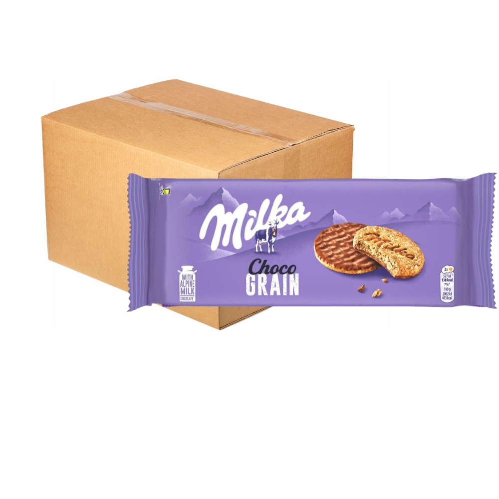 Milka Choco Grain Ciastka z płatkami owsianymi oblane czekoladą 126g x20szt